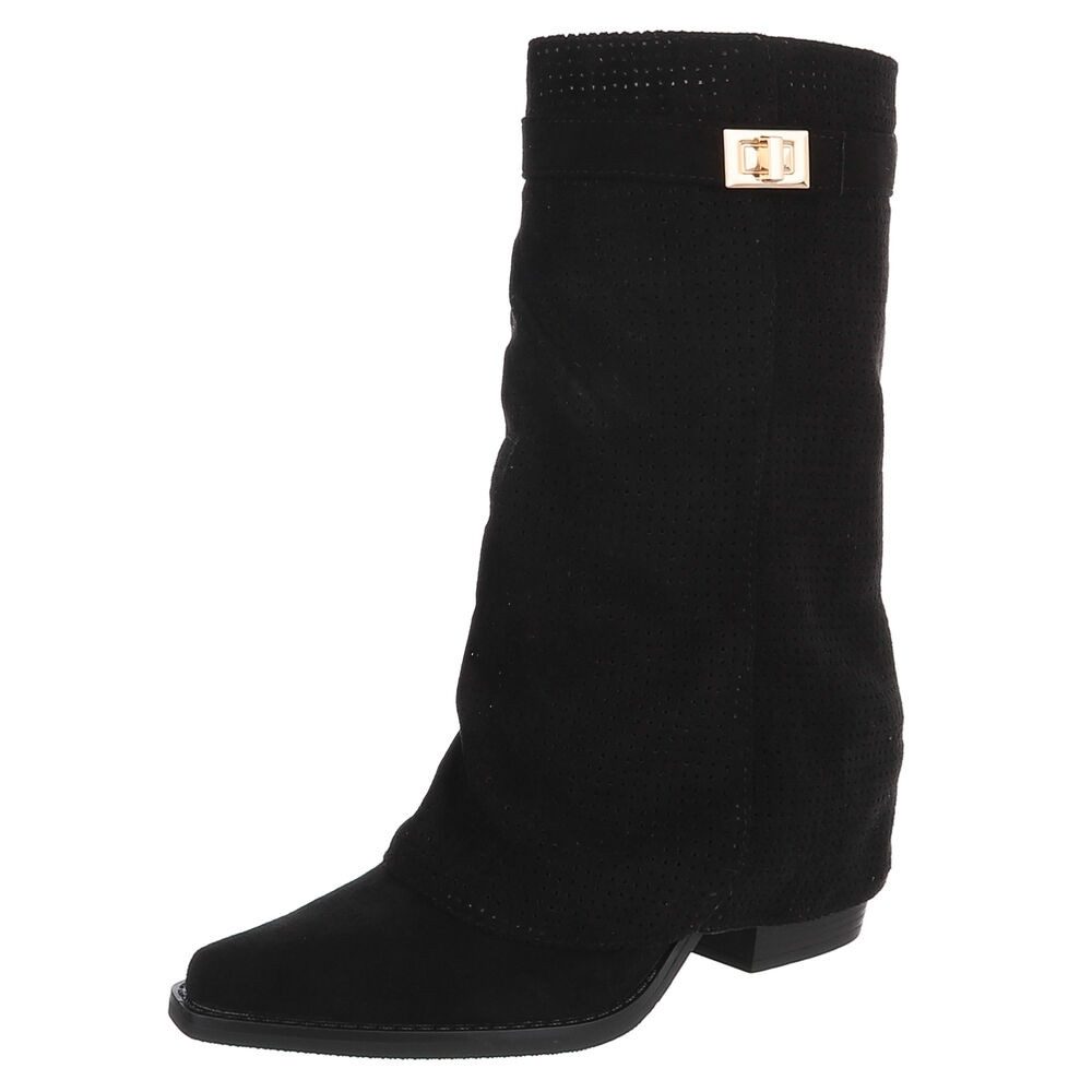 Ital-Design Eleganter perforierter Boot mit Riegelverschluss für Damen West günstig online kaufen