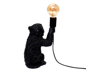 Brillibrum Schreibtischlampe Affenlampe Tischlampe Affe Schwarz Tischleuchte Monkey Lampe sitzender Äffchen Figur Fassung E27 max 40 Watt