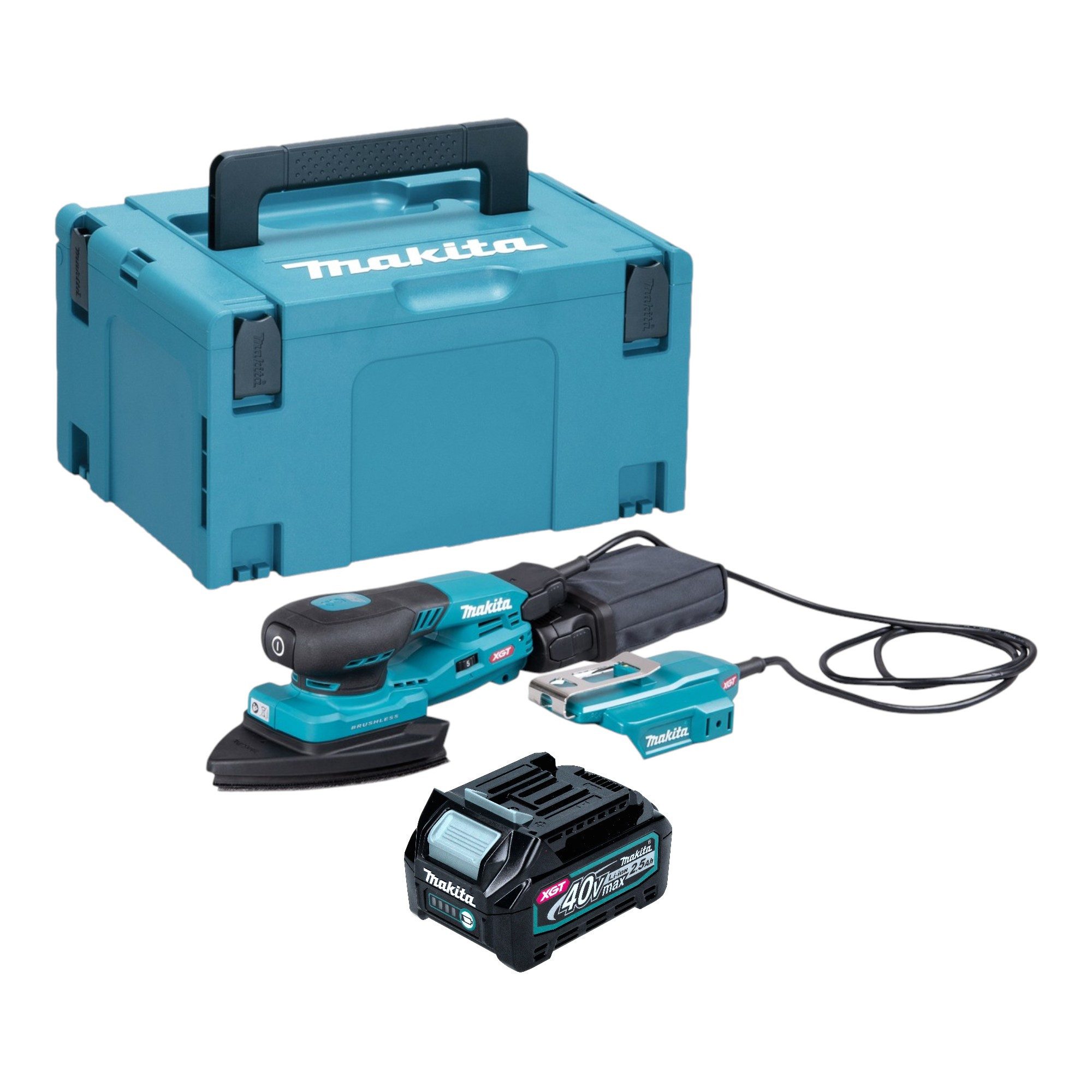 Makita Орбитальная шлифовальная машина BO 006 CGD101 40 V max 100 x 150 mm 3 mm Hub + 1x Akku 2,5 Ah + Makpac