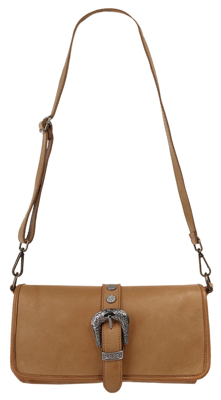 forty° Umhängetasche, echt Leder, Made in Italy