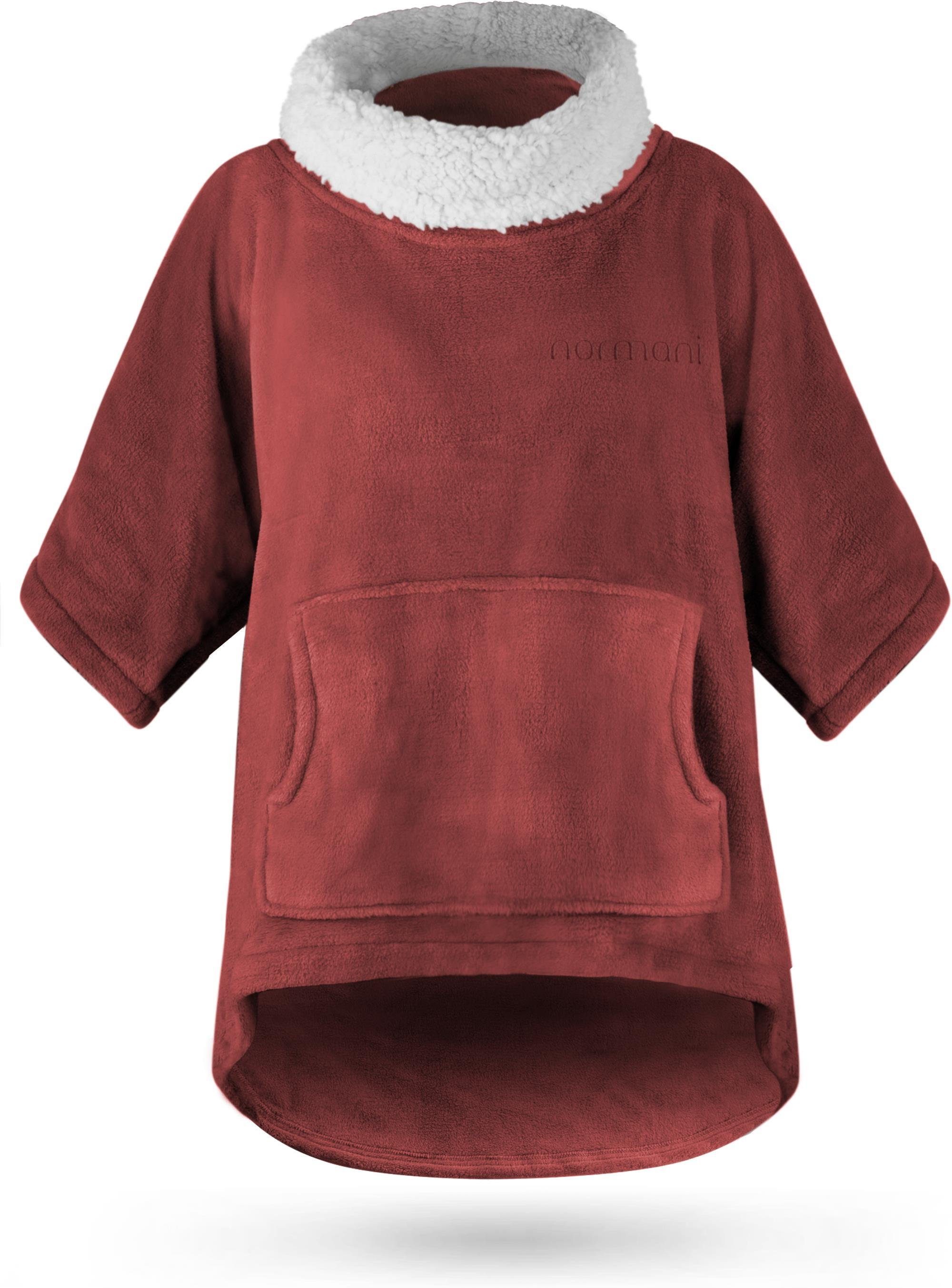 normani Fleecepullover Oversize Pullover Merlo Kuscheliger Home-Pulli mit Rollkragen