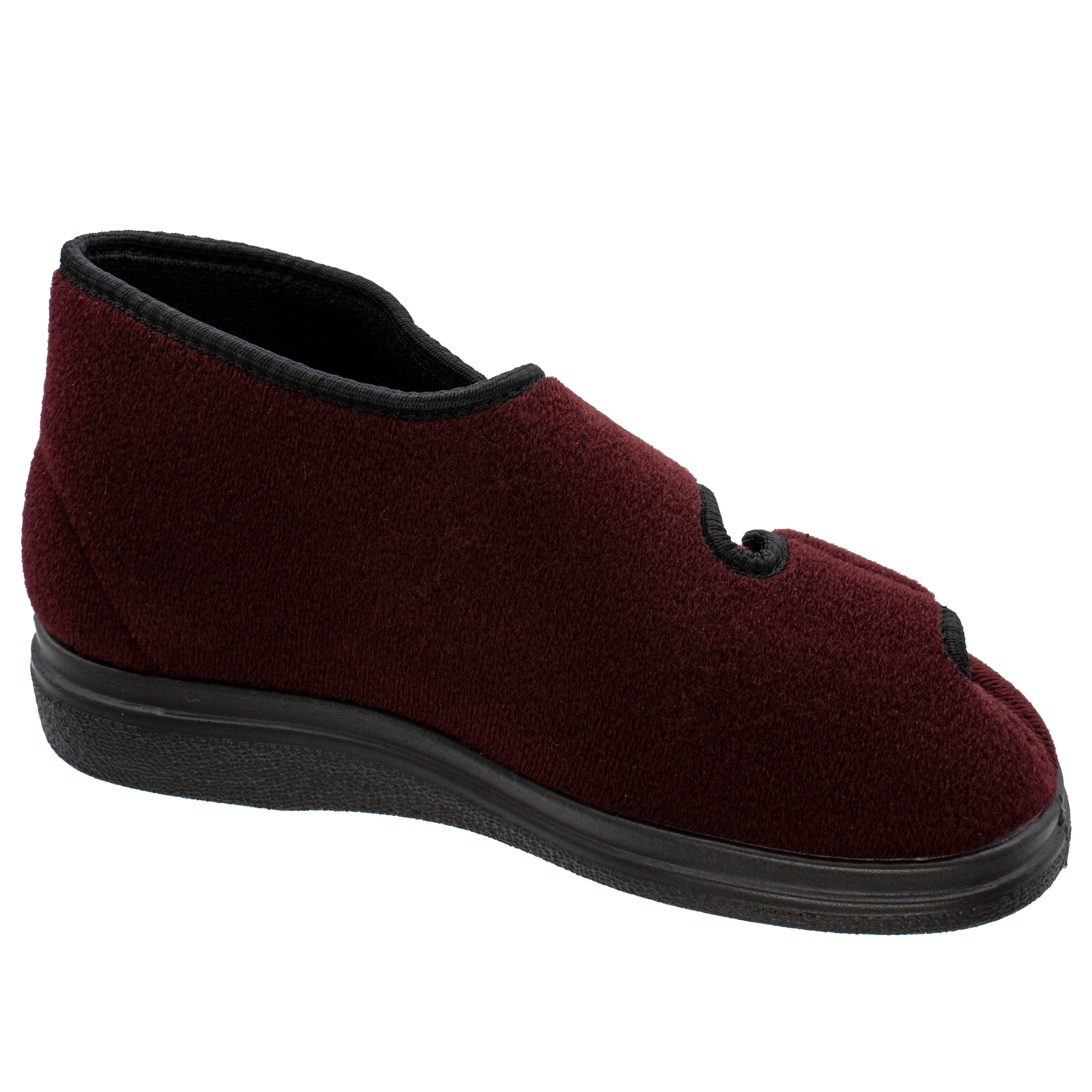 Fischer-Markenschuh Ortho Hausschuh mit Klettverschluss, Weite K, Einlegesohle herausnehmbar