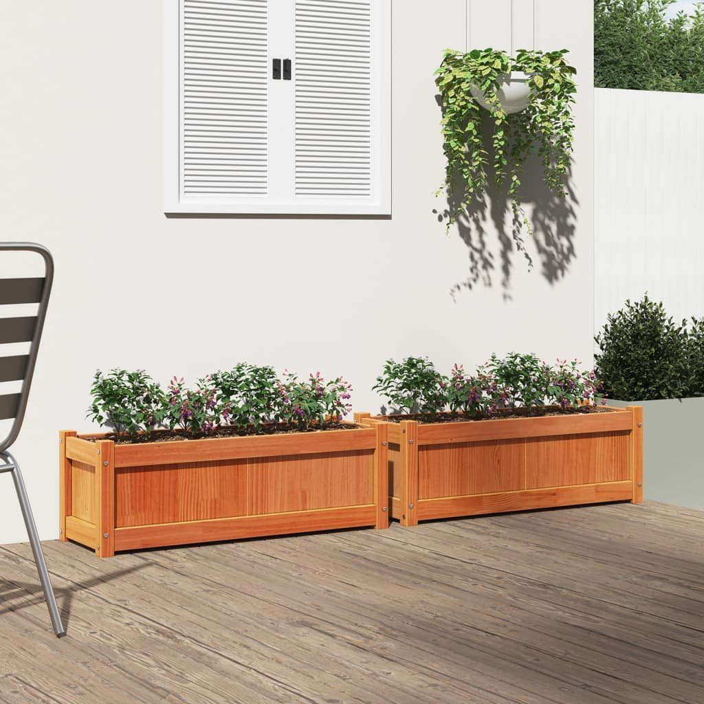 vidaXL Blumentopf Pflanzkübel 2 Stk. Wachsbraun günstig online kaufen