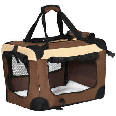PawHut Tiertransportbox Hundebox, faltbar Hundetasche, Transporttasche, mit Kissen bis 4 kg, mit Kissen