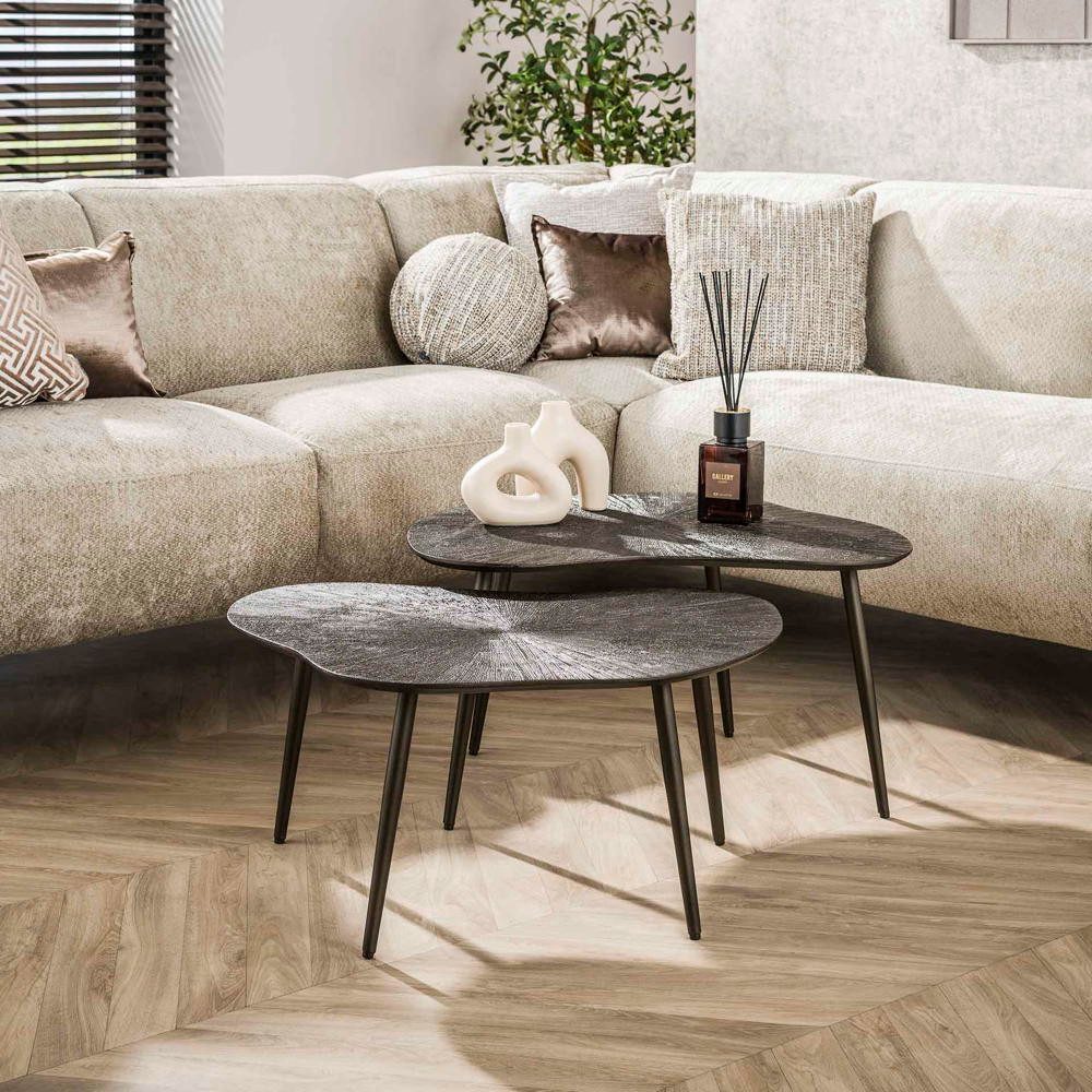 RINGO-Living Couchtisch RINGO-Living Couchtisch Keke aus Holz in Bronze 2er Set