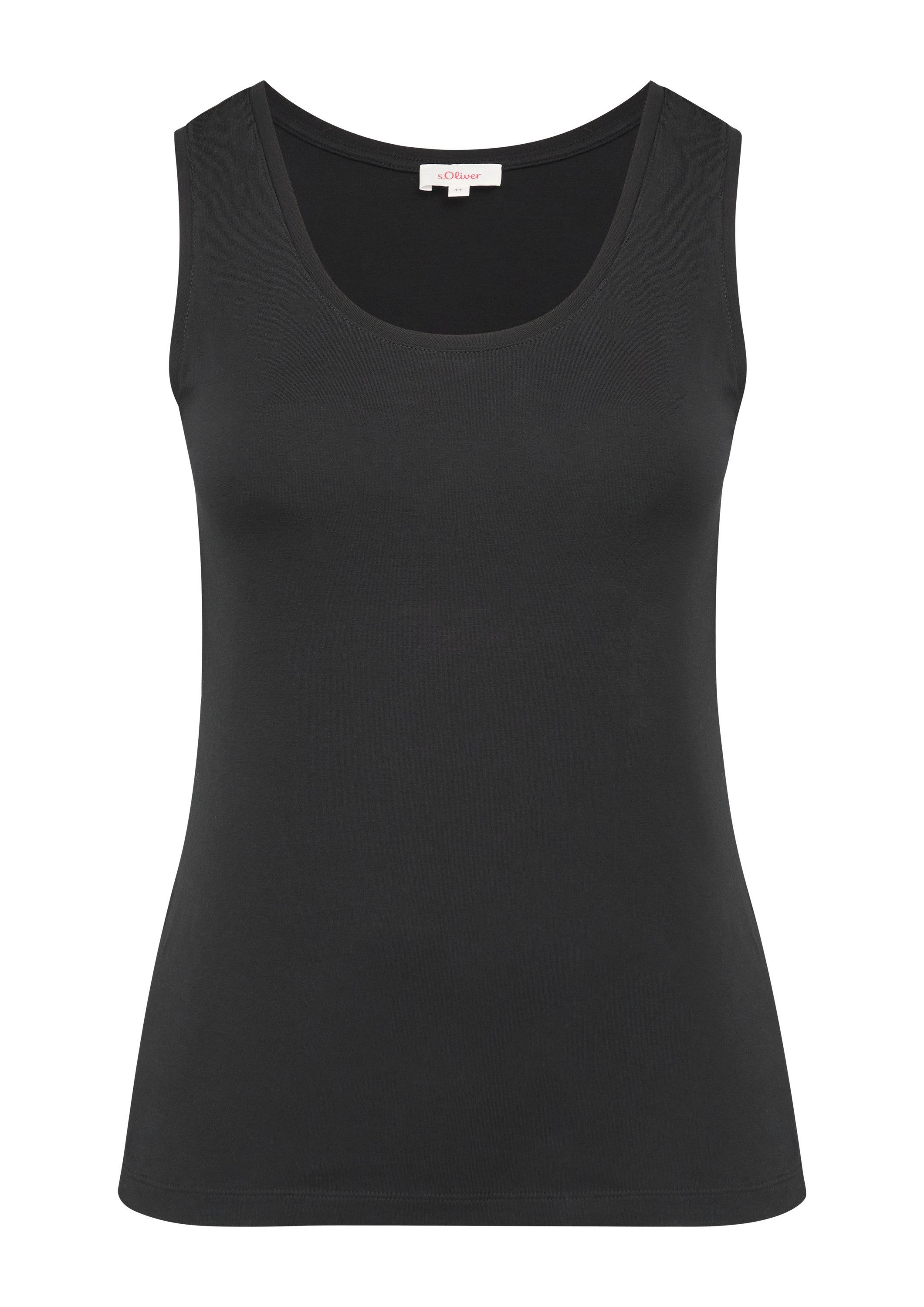 s.Oliver Muskelshirt T-Shirt Tanktop aus elastischem Jersey
