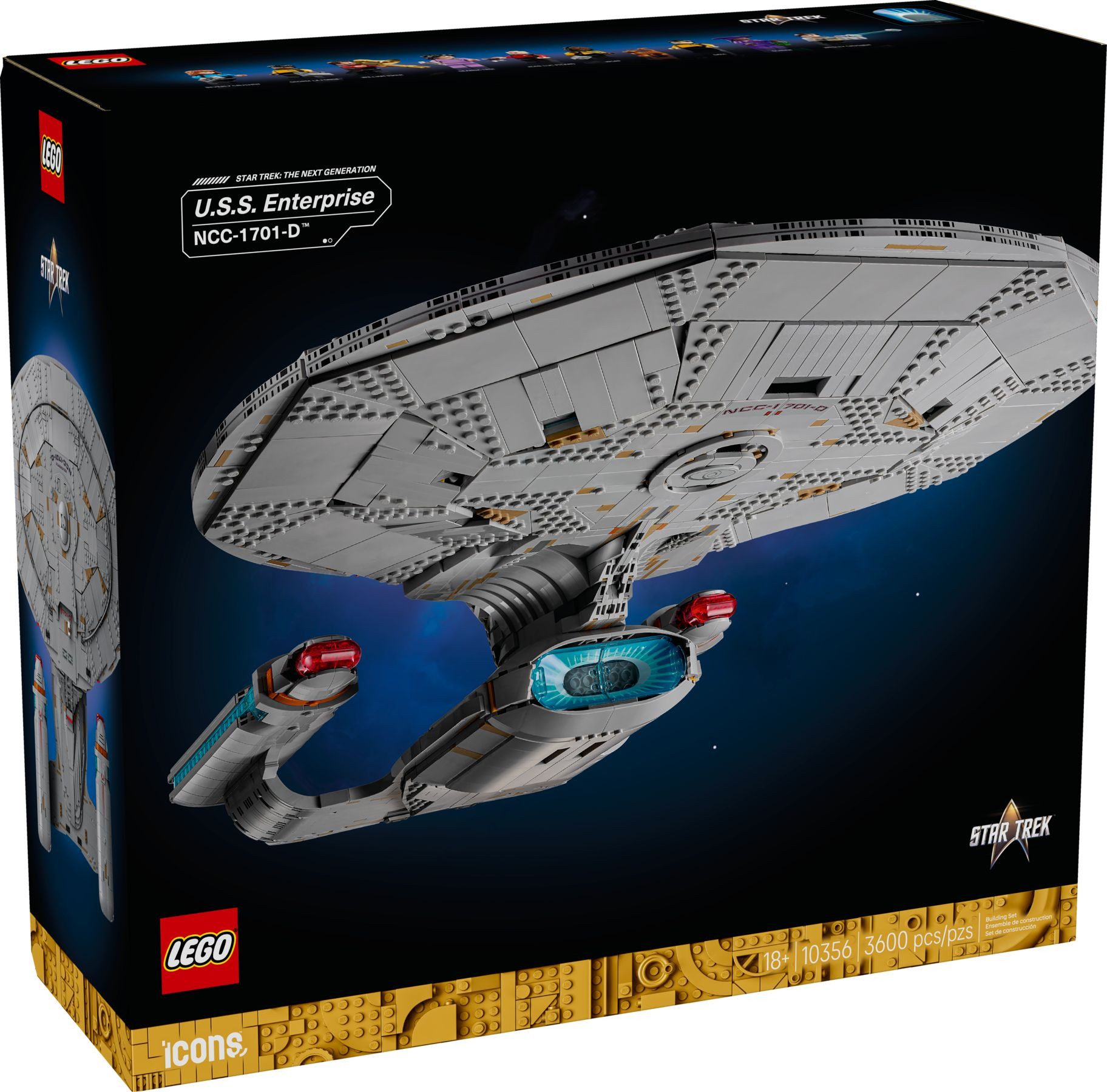 Icons 10356 Star Trek: U.S.S. Enterprise NCC-1701-D™ Konstruktionsspielsteine