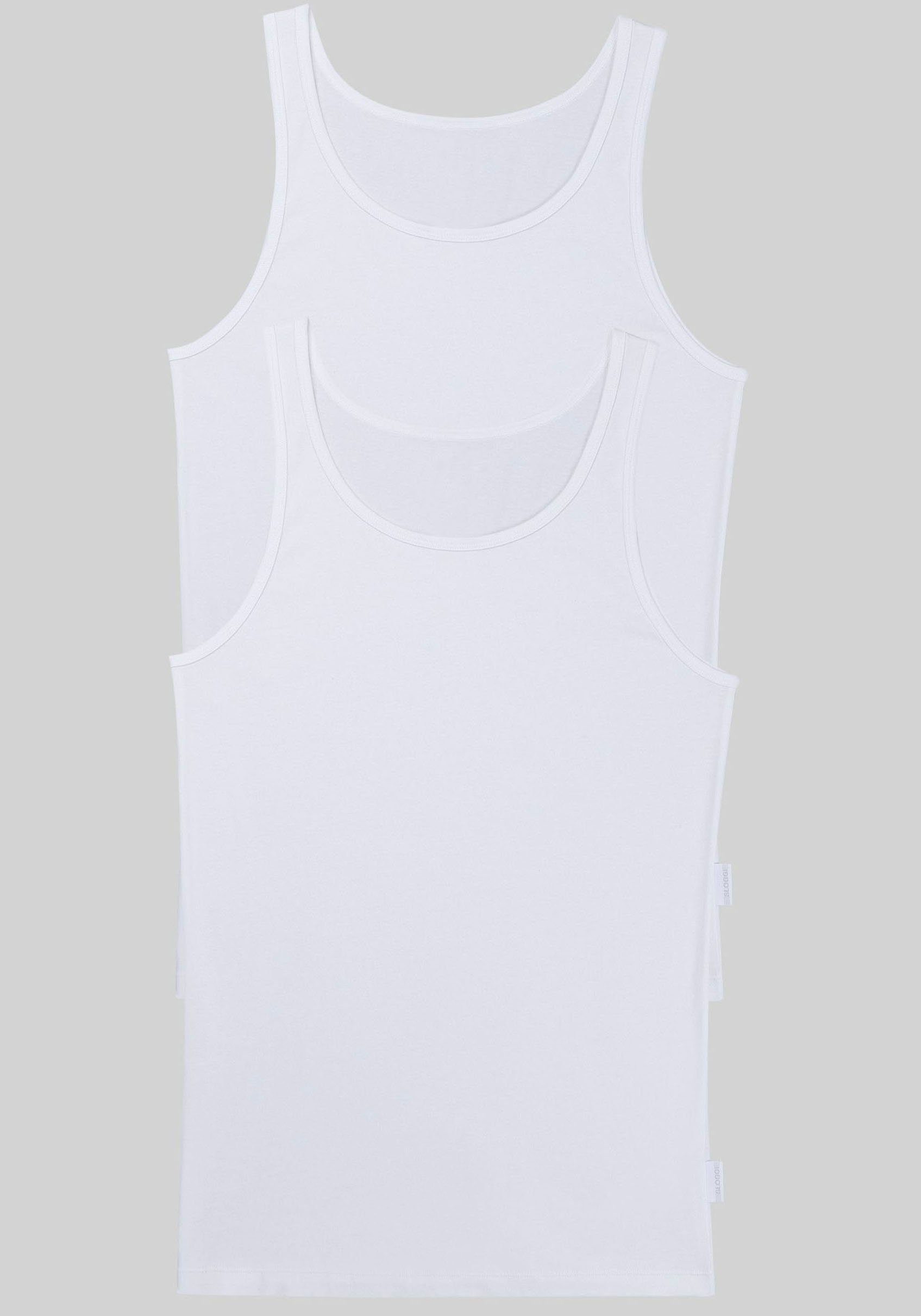 Sloggi Unterhemd 24/7 SH 02 Vest (Packung, 2-St) Achselhemd, Tank-Top WHITE