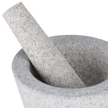 relaxdays Mörser Mörser mit Stößel aus Granit