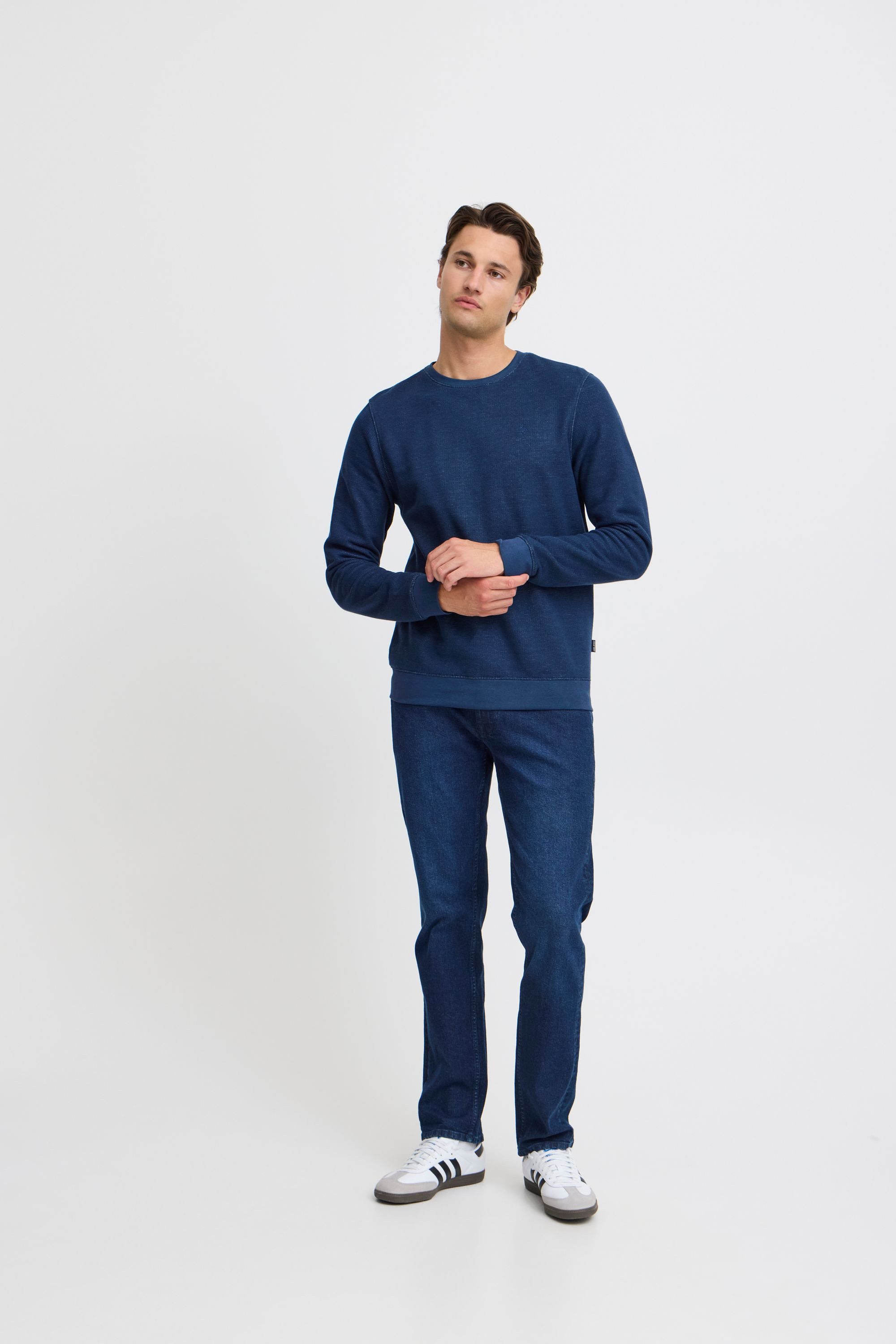 Blend Rundhalspullover BHSweatshirt Klassischer Sweatpullover mit Rundhalsausschnitt