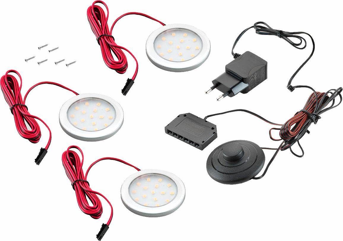LED Unterbauleuchte LED Spot, LED fest integriert, Warmweiß, 1er- 2er und 3er Set