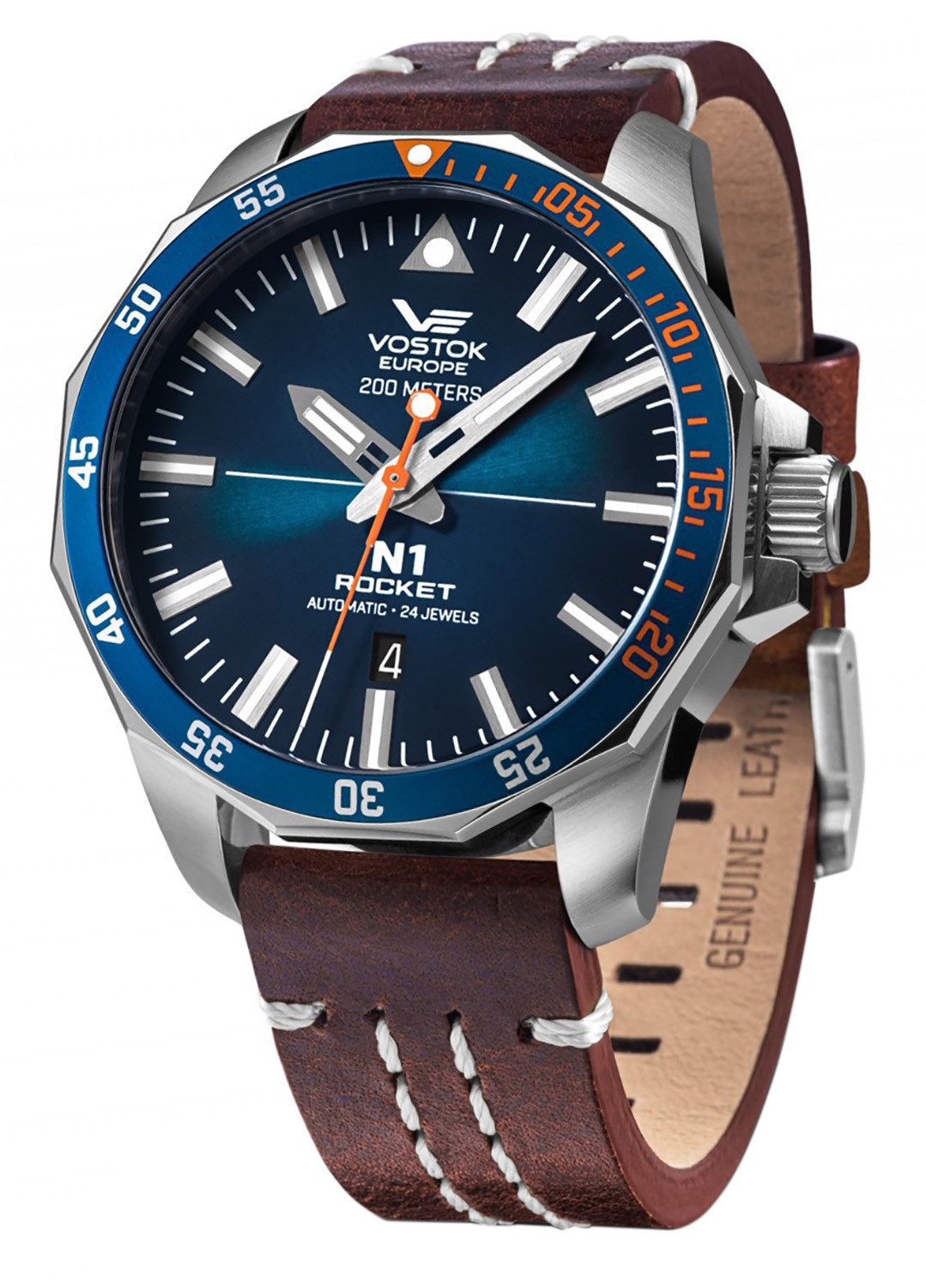 Vostok Europe Automatikuhr Automatik Rocket N-1 Braun/Blau