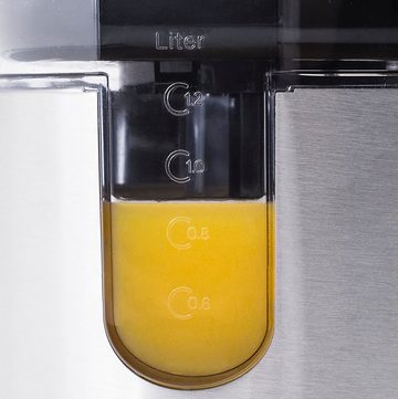 PRINCESS Entsafter 201975, 40 W, Duo Juicer – Innovativer Zusatzsaftbehälter – Edelstahlausführung