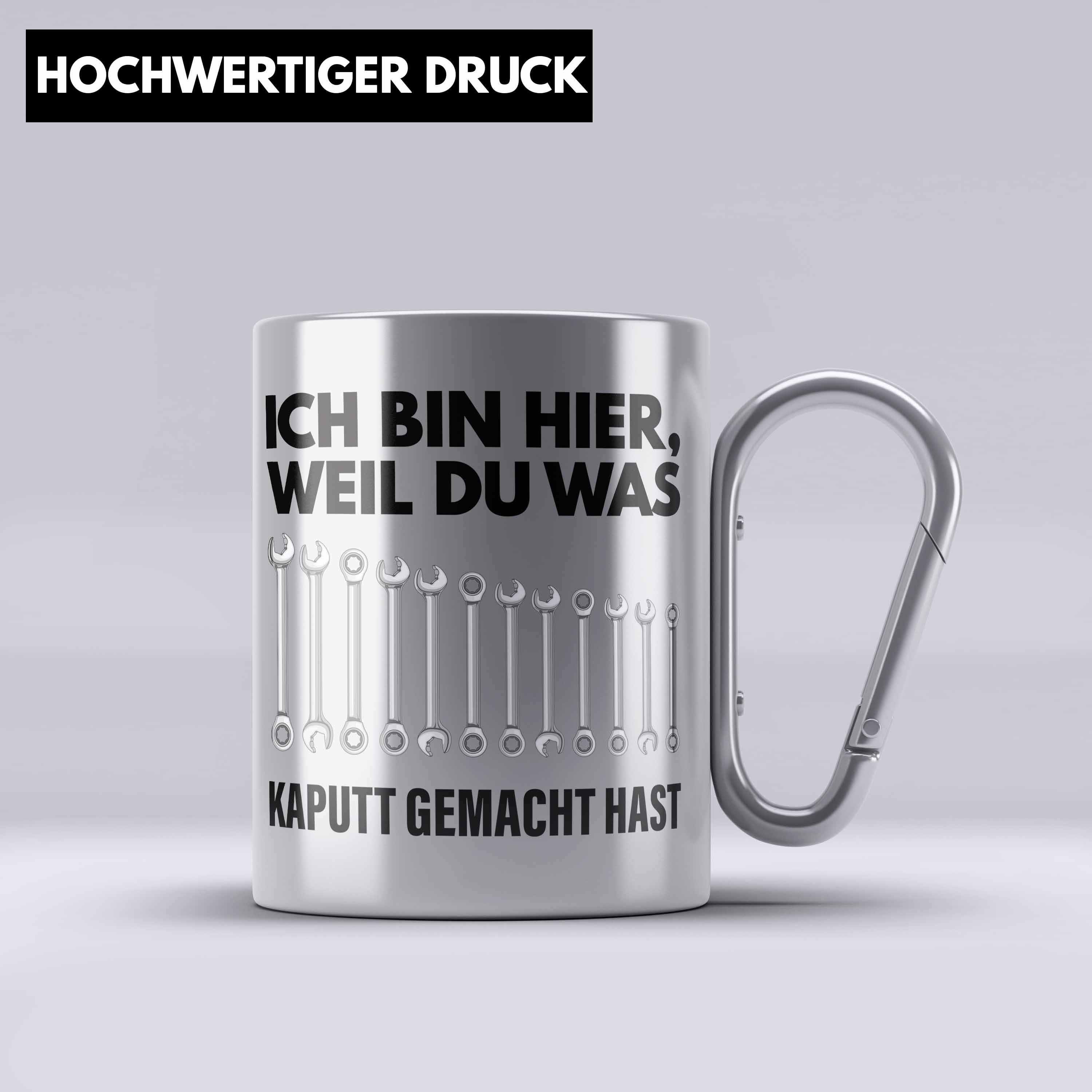 Trendation Thermotasse Handwerker KFZ Mechaniker Geschenk Lustig Edelstahl Tasse Automechanik