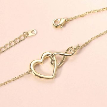 FIDDY Charm-Armband Hohlraum-Unendlichkeits-Herzarmband, Zirkonia-Armband (1-tlg), Bezauberndes Geschenk für Frauen, perfekt für besondere Anlässe