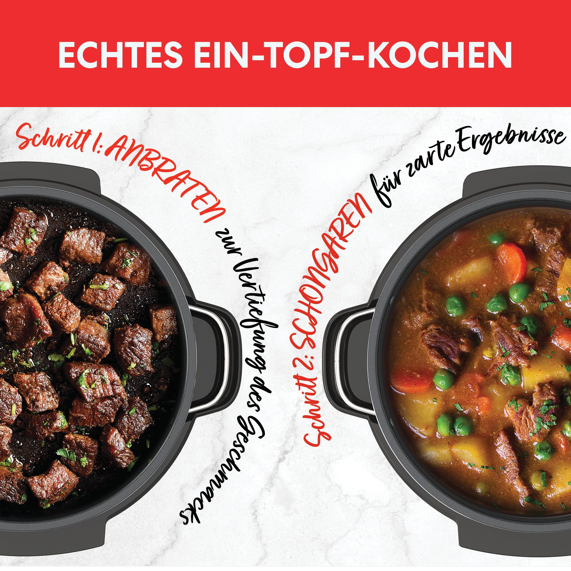 Instant Pot Multikocher Superior 4in1 Slow Cooker Schongarer 10 Portionen Braten Warmhalten, 800 W, 4-in-1 Funktion, 7,1L, EasyGrab-Griffe, Zeit-Temperatureinstellung