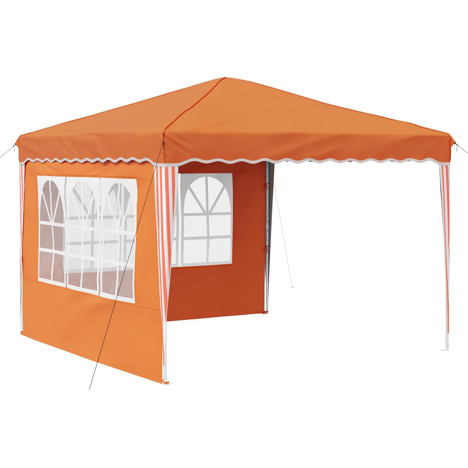vidaXL Partyzelt Pop-up Partyzelt Orange 288 x 288 x 245 cm Oxford-Stoff