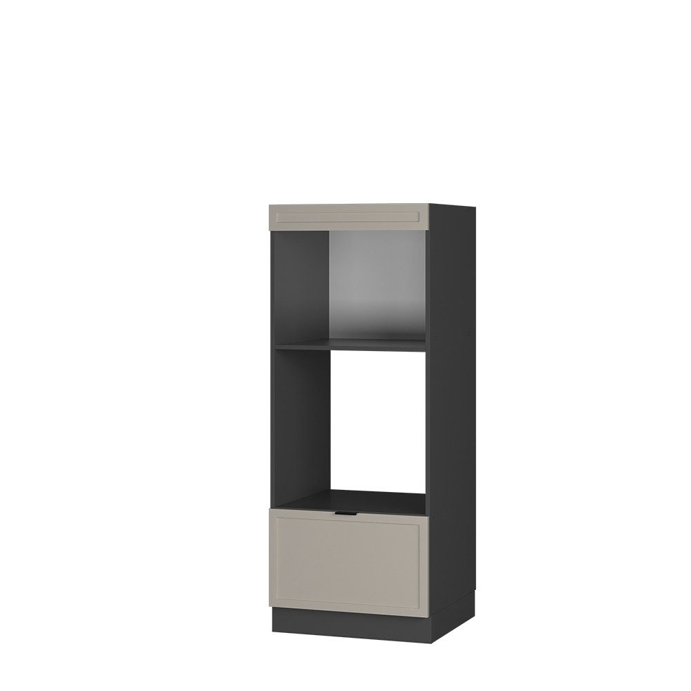 Vicco Mikrowellenumbauschrank Fame-Line, GrauBeige/Anthrazit, 60 cm günstig online kaufen