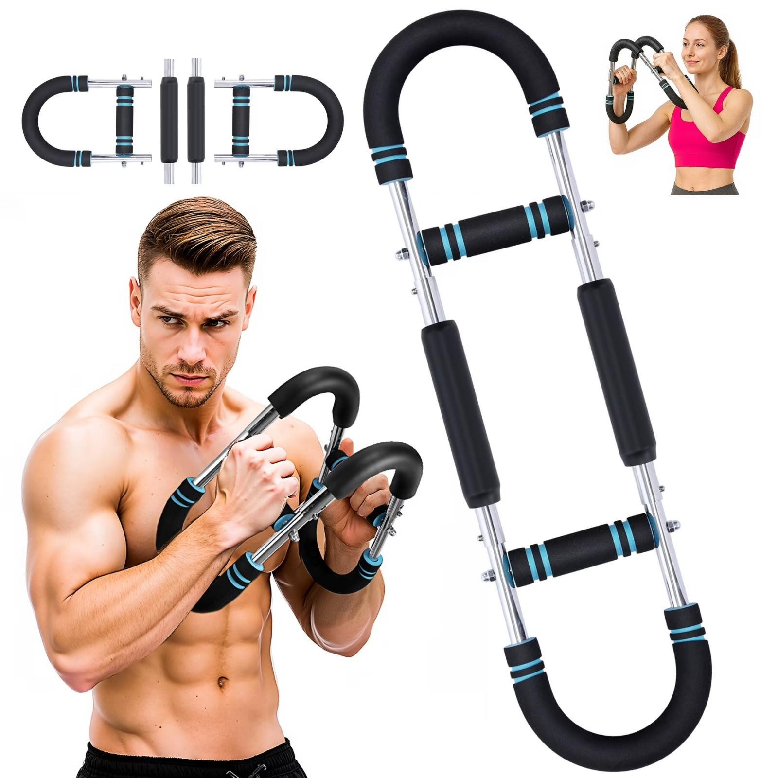 BlingBin Multitrainer Armtrainer U-förmiger Brust Trainingsgerät Kraftraining,Tragbar, (1 Stück, 1-St., 67x17cm,30-50 kg, Verstellbar), für Arm, Schulter, Brust, Rücken und Beine,fitnessgeräte für zuhause