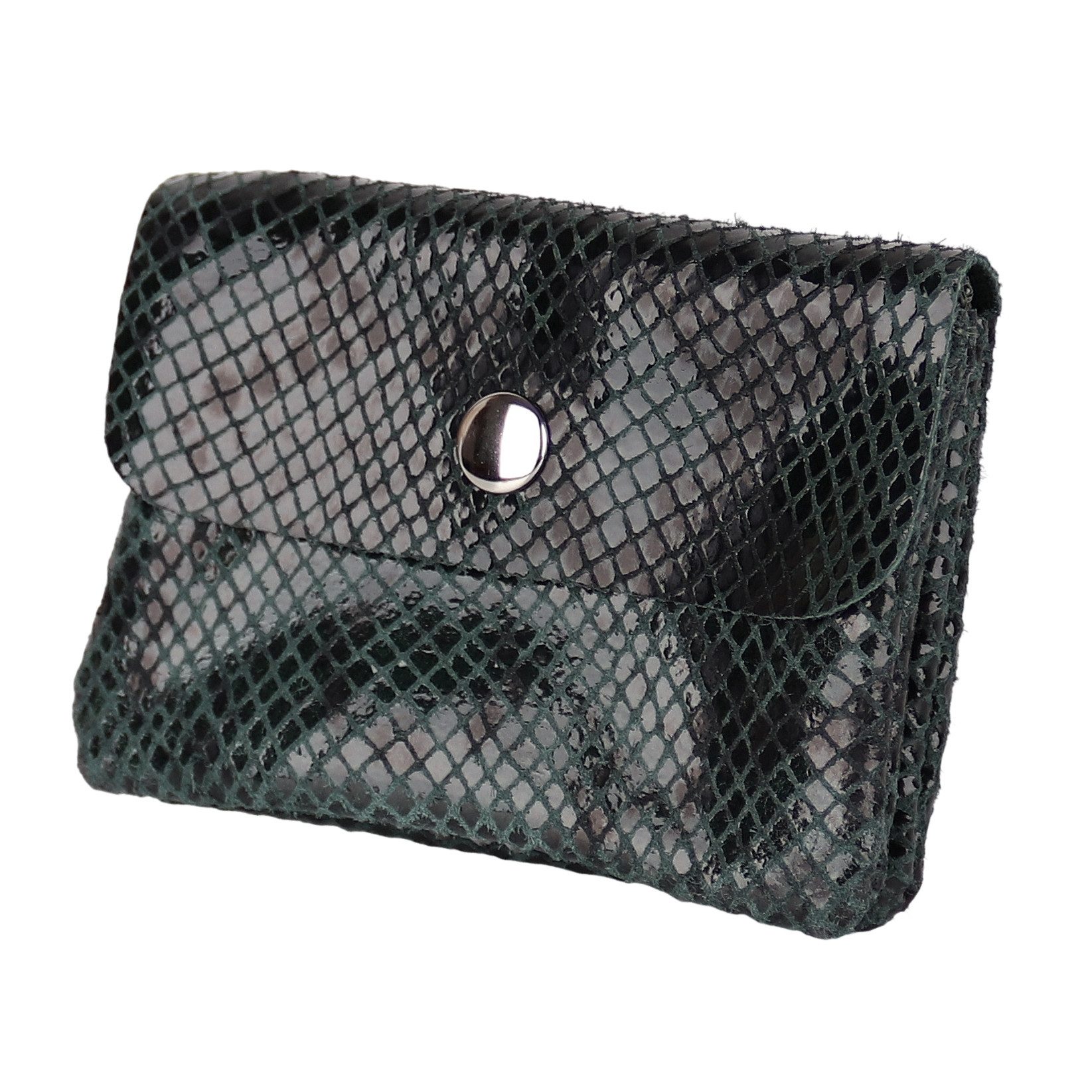 MIRROSI Mini Geldbörse Damen Kleines Portemonnaie MADE IN ITALY Echtleder (11x8x2cm BxHxT), viele tolle Trendfarben zur Auswahl, leicht