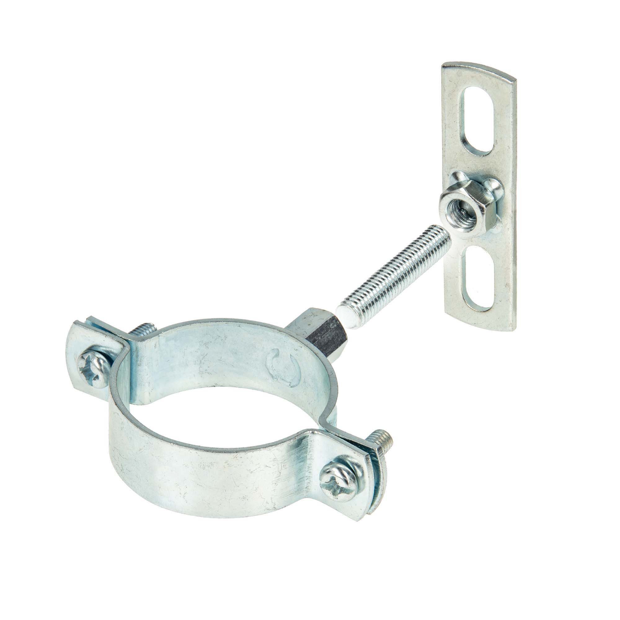 tecuro Rohrschelle Kombi-Set inkl. Einhandschelle, verzinkt, mit Wandbefestigung