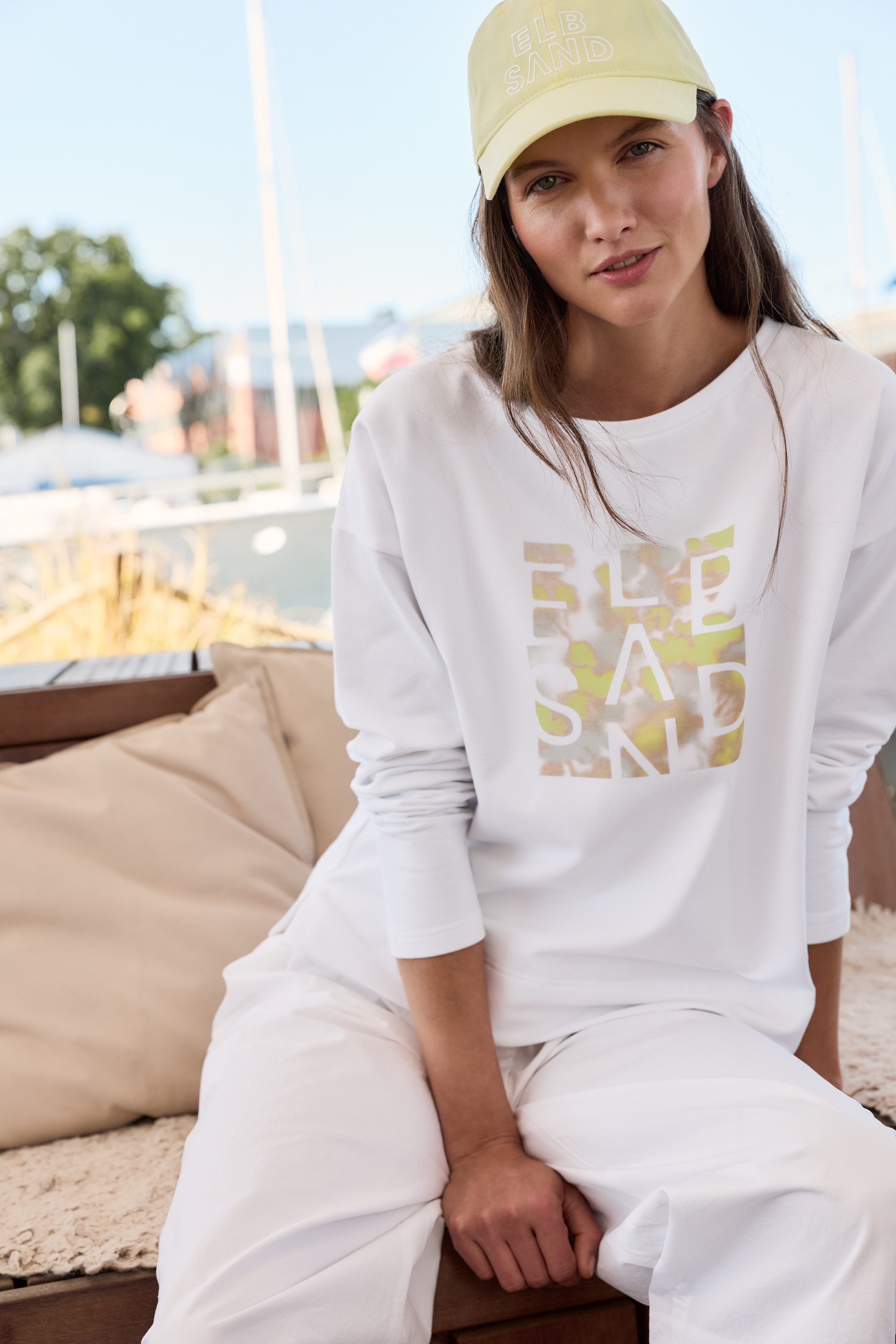 Elbsand T-Shirt ELBSAND Livyn T-Shirt bright white print