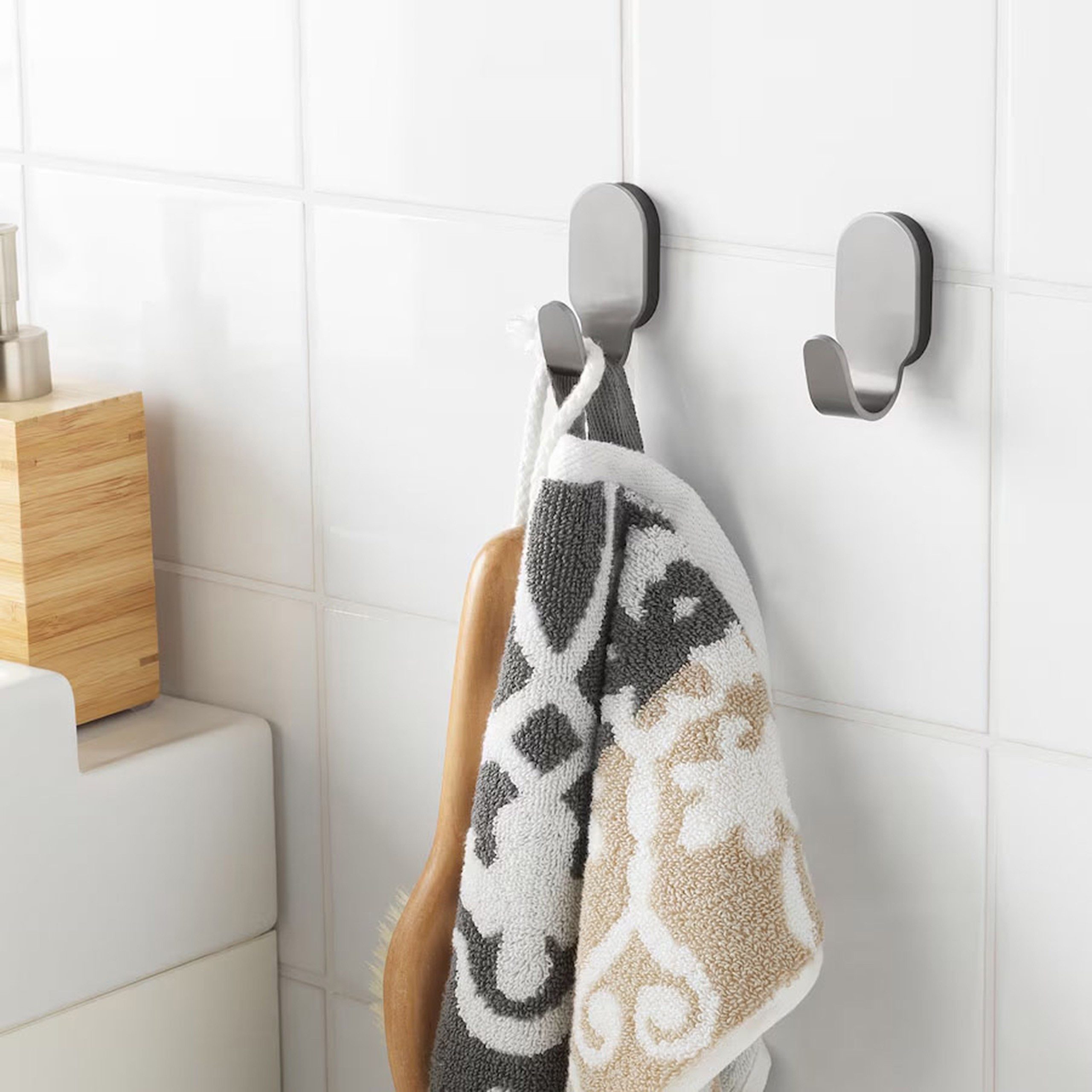 IKEA Handtuchhaken BROGRUND Wandhaken aus Edelstahl 2 Stück IKEA