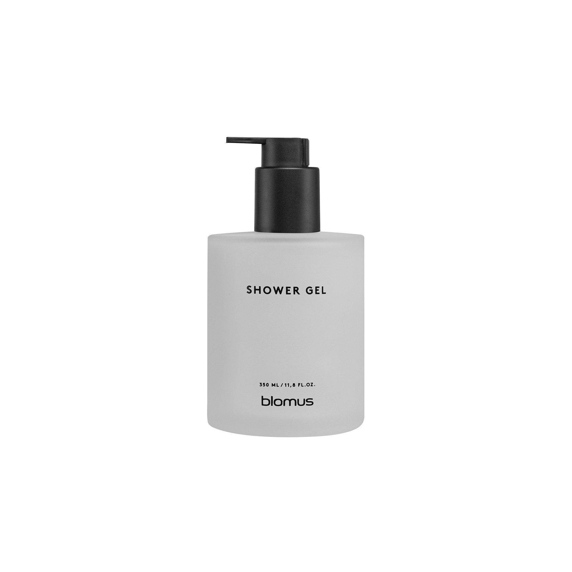 blomus Seifenspender Shower Gel -KIREI- Glasflasche, Duschgelflasche: Organizer aus Glas, Stilvolle Glasflasche, Nachhaltig, inkl. Wandhalterung