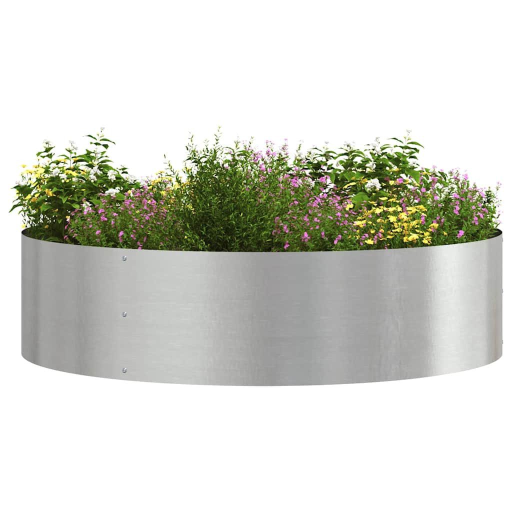 vidaXL Blumentopf Gartenpflanzer 5 pcs Silber günstig online kaufen