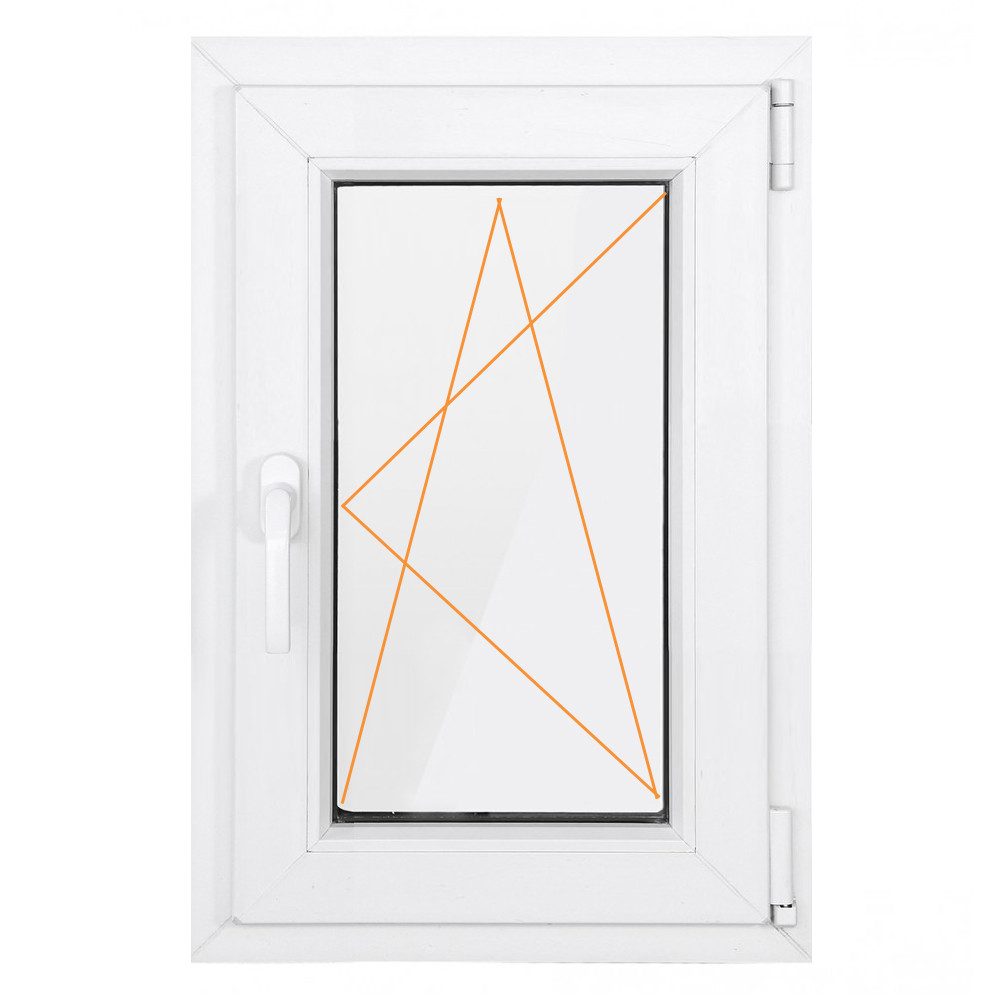 SN DECO GROUP Kellerfenster 1 Flügel Dreh-Kipp 2-fach Verglasung weiß 70 mm Profil, (Set), RC2 Sicherheitsbeschlag, Hochwertiges 5-Kammer-Profil