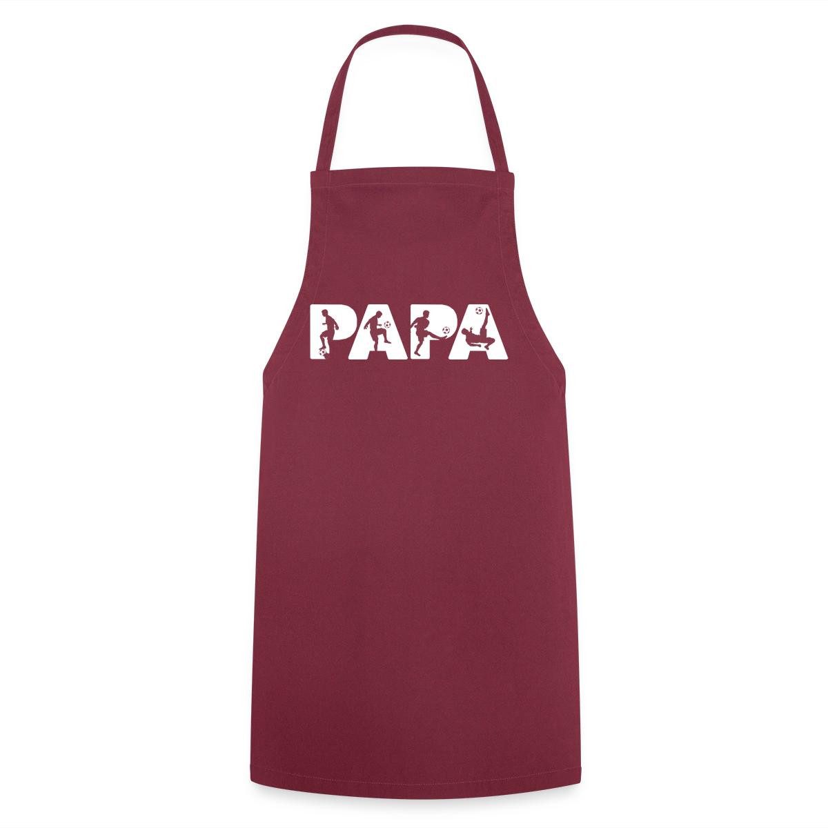 Spreadshirt Kochschürze Papa Fußball Silhouette Vater Kochschürze, (1-tlg)