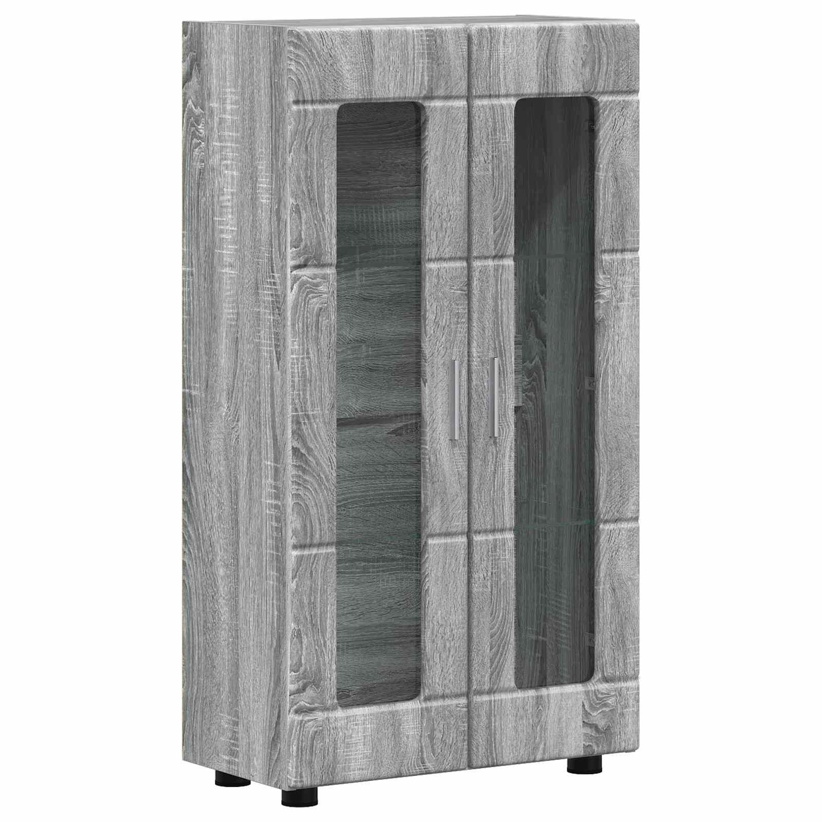 vidaXL Wohnzimmer-Set Sideboard FLORIN 55,5 x 29 x 100 cm Graues Sonoma Holzwerkstoff, (1-St)