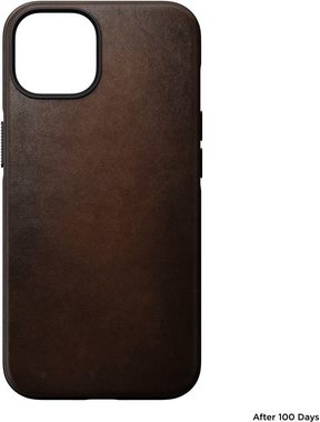 Nomad Handyhülle Modern Leather Case iPhone 14, Polycarbonat und hochwertigem Echtleder