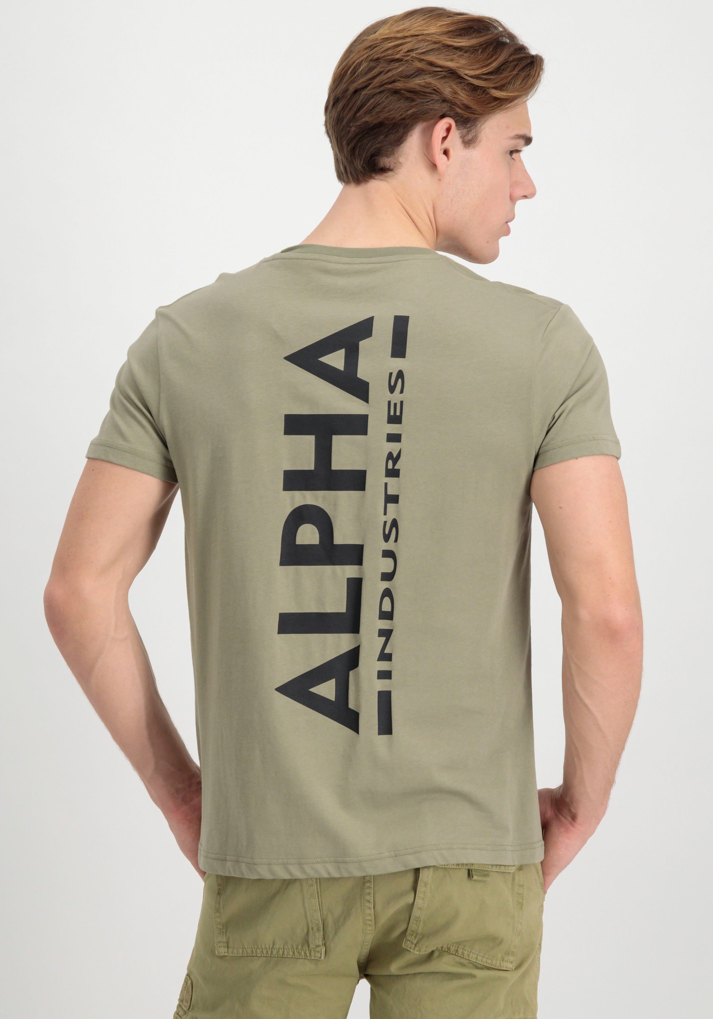 olive Alpha Backprint T Industries Rundhalsshirt
