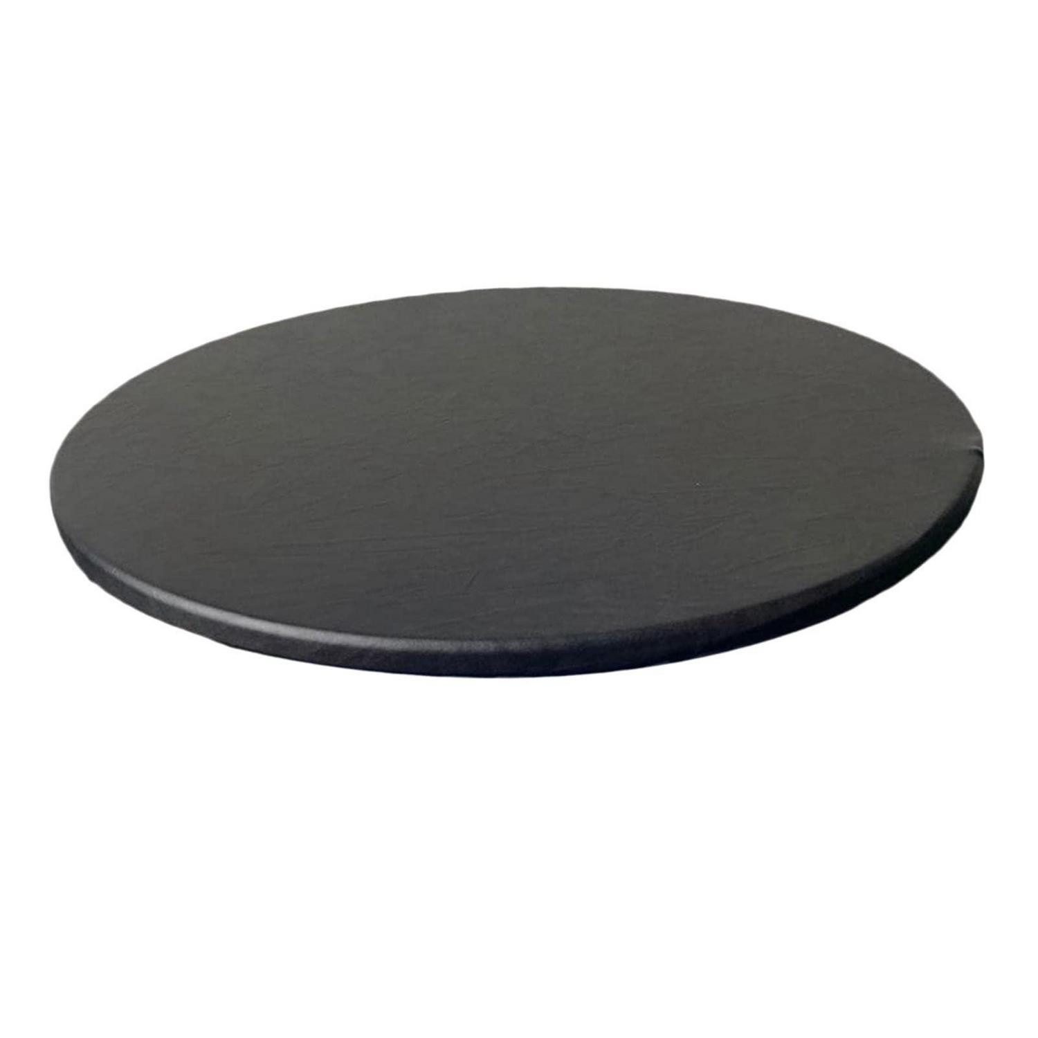 LuxusKollektion Tischdecke Tischdecke rund 60cm schwarz elastisch wasserdicht (1-tlg)