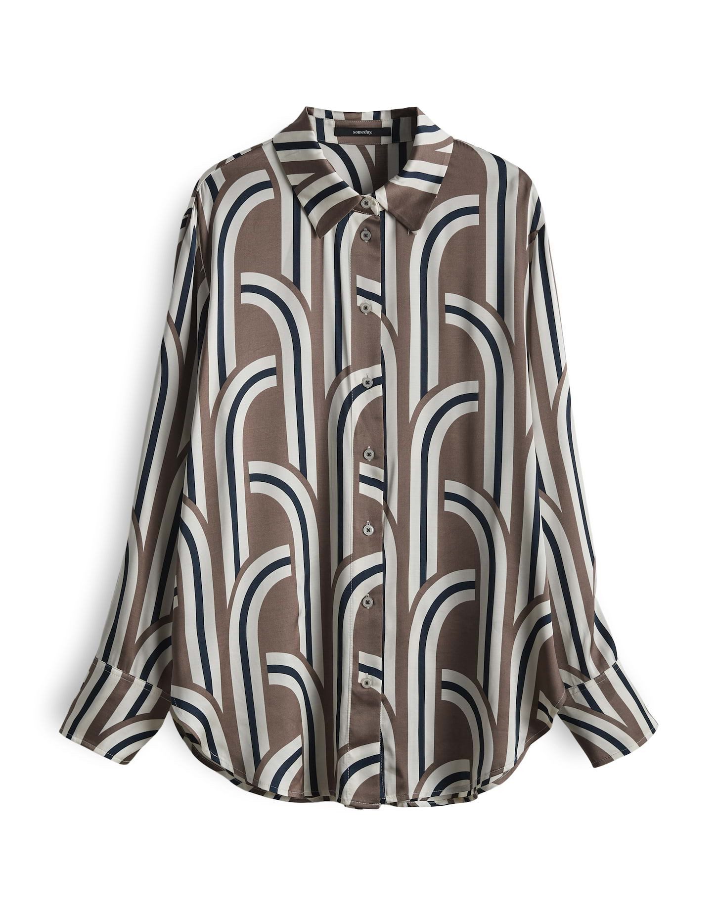 Langarmbluse ZEYTON Loose im angesagten Mid-Century Druck