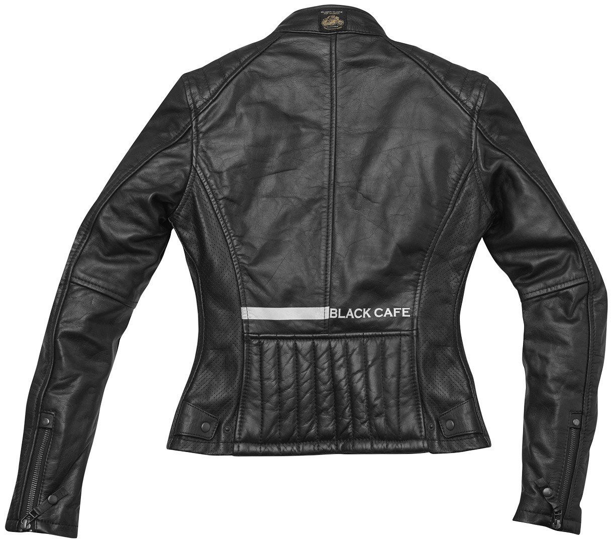 Black-Cafe London Motorradjacke Toronto Damen Motorrad Lederjacke perforiert,herausnehmbares Innenfutter – Bild 3 von 4