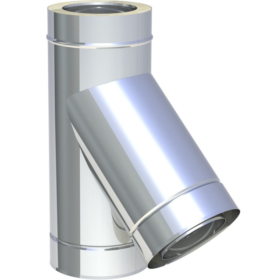 Jeremias Schornstein DW-FU Ø 450 mm T-Anschluss 45° mit Wassernase, Ø 450 mm