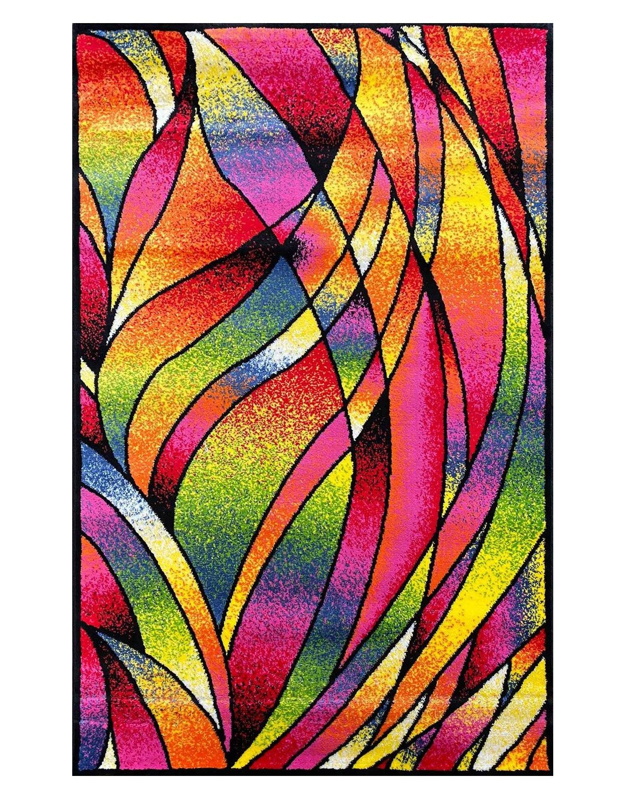 Vimoda Teppich Kurzflor Bunt Teppichwohnzimmer Patchwork günstig online kaufen