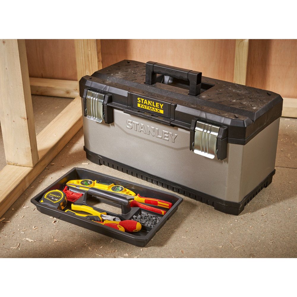 STANLEY Werkzeugbox STANLEY 1-95-616 Werkzeugbox Schwarz, Silber – Bild 2 von 5