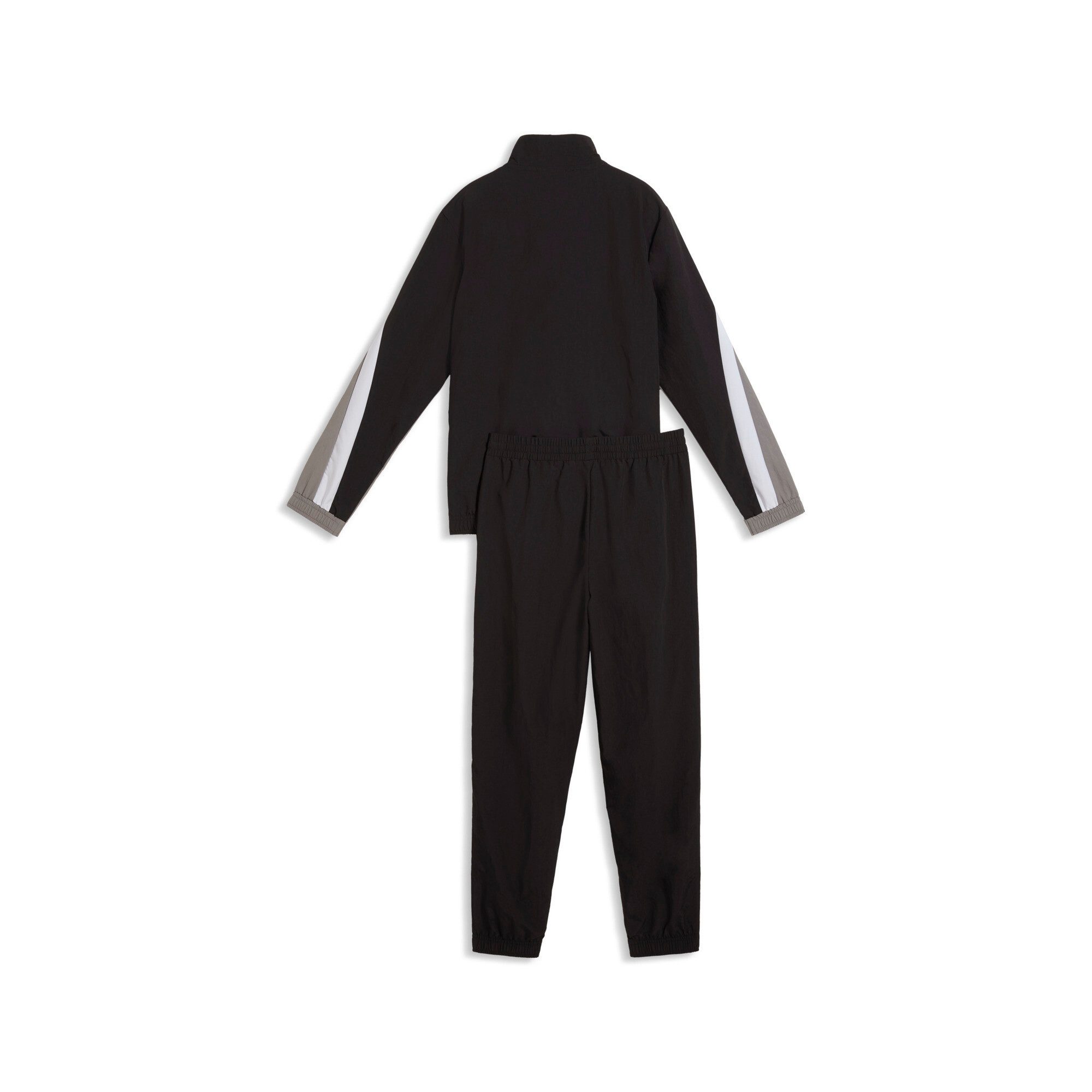 PUMA Jogginganzug ESS BLOCK WOVEN SUIT B (2-tlg), 2-teiliges Set, mit Reißverschluss am Oberteil, windabweisend