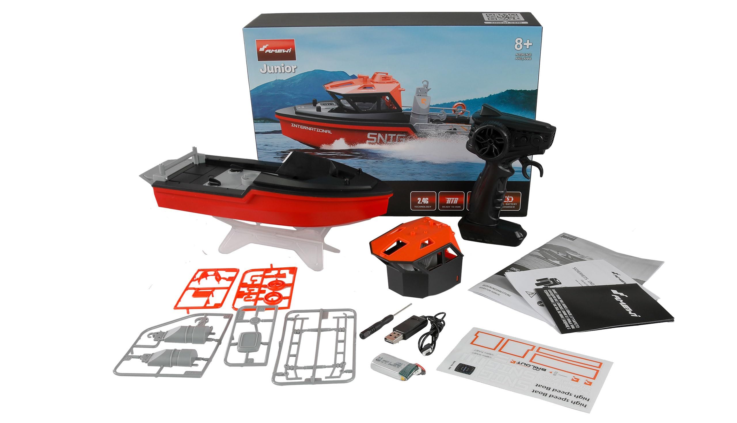Amewi RC-Auto Snig Jetantrieb 320mm, RTR, wetterfest, jetantrieb, wartungsfrei, Leichtbau