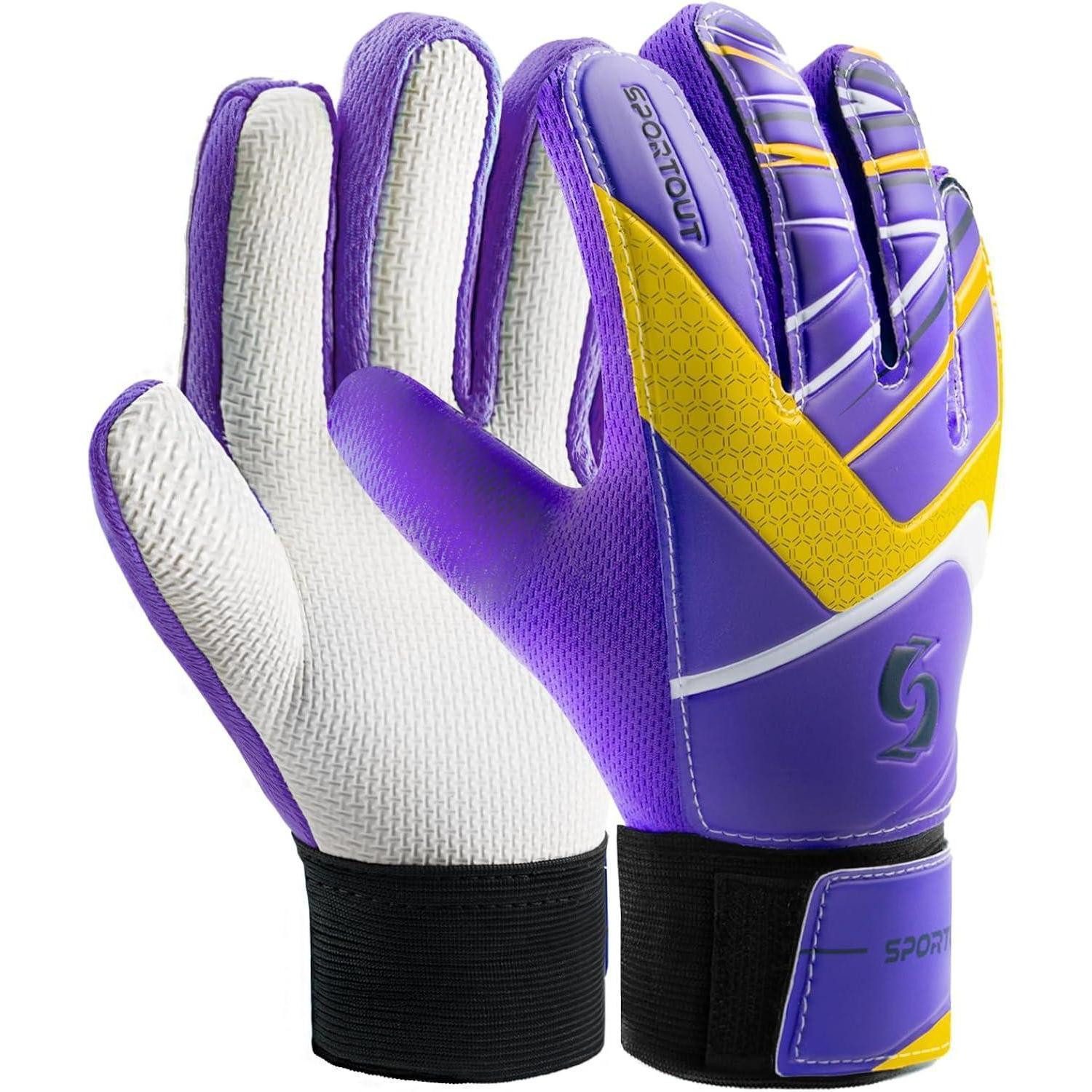 LuxusKollektion Torwarthandschuhe Torwarthandschuhe Kinder Jugend Fußball Doppelschutz Halt Purple 6