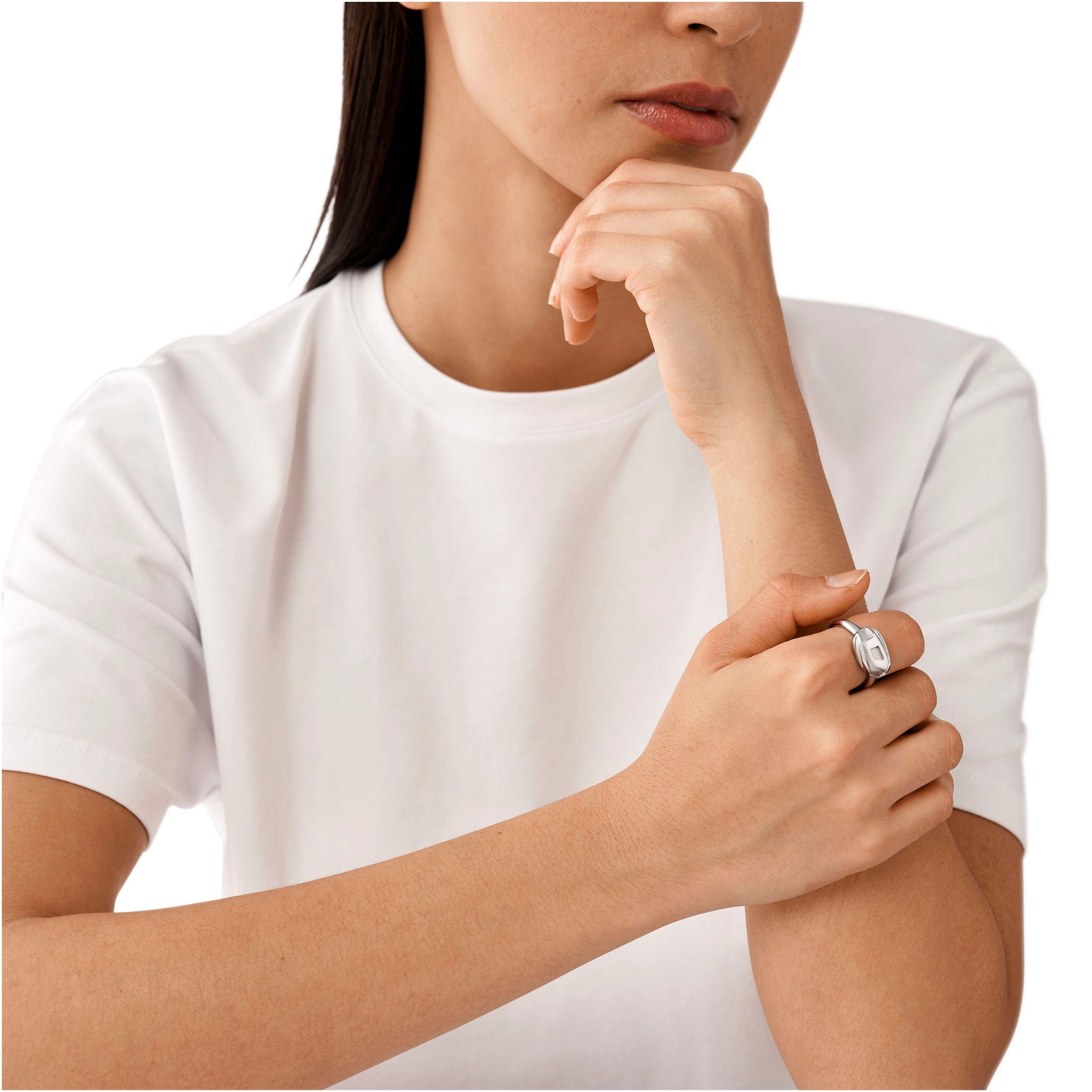 Diesel Fingerring RING, DX1485040 silber... Diesel Fingerring RING, DX1485040 silber...