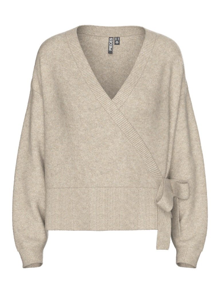 pieces Strickjacke PCMALOU LS WRAP KNIT CARDIGAN NOOS