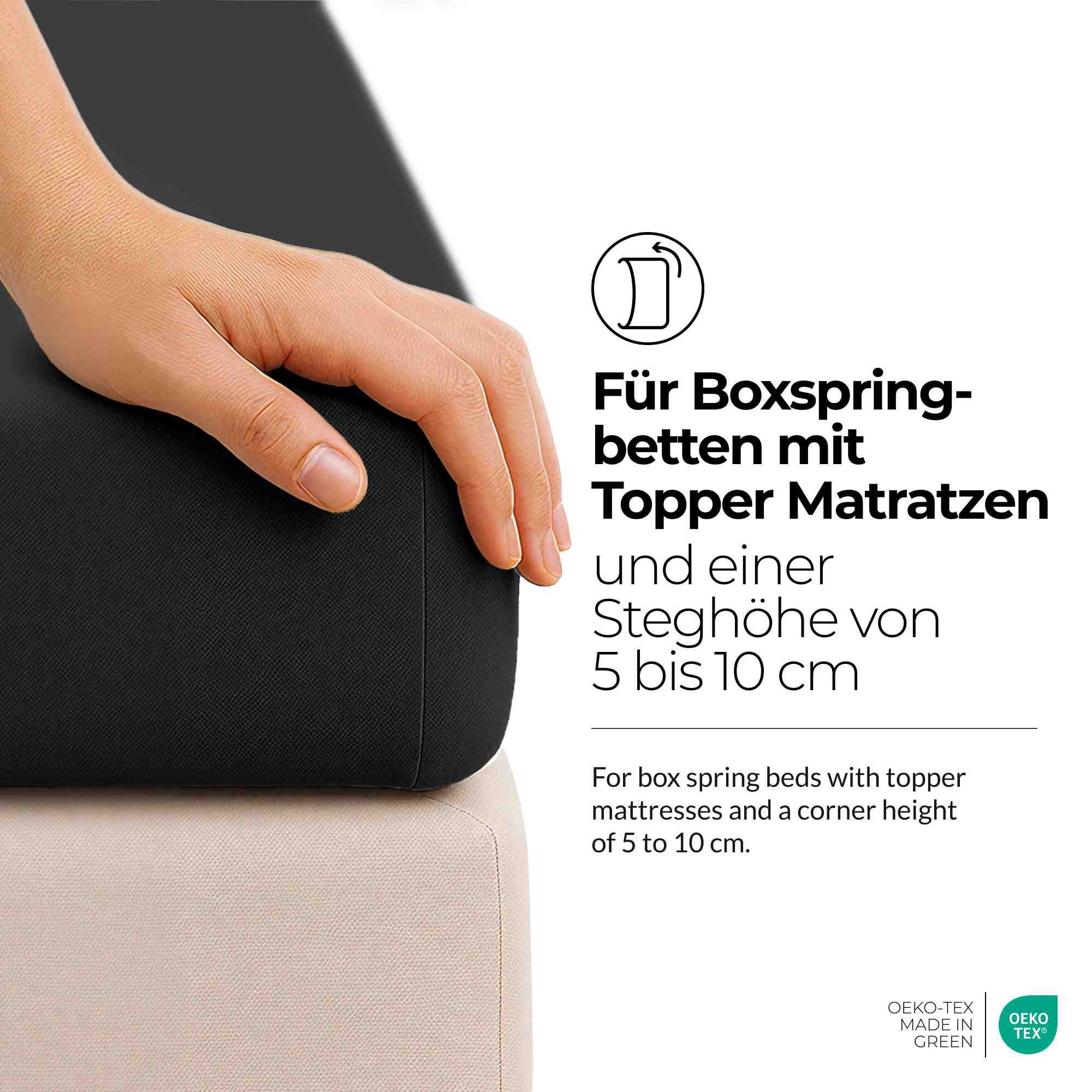 etérea Himmlische Qualität Spannbettlaken etérea Microfaser Topper Spannbettlaken, Microfaser, Gummizug: rundum, (1 Stück)