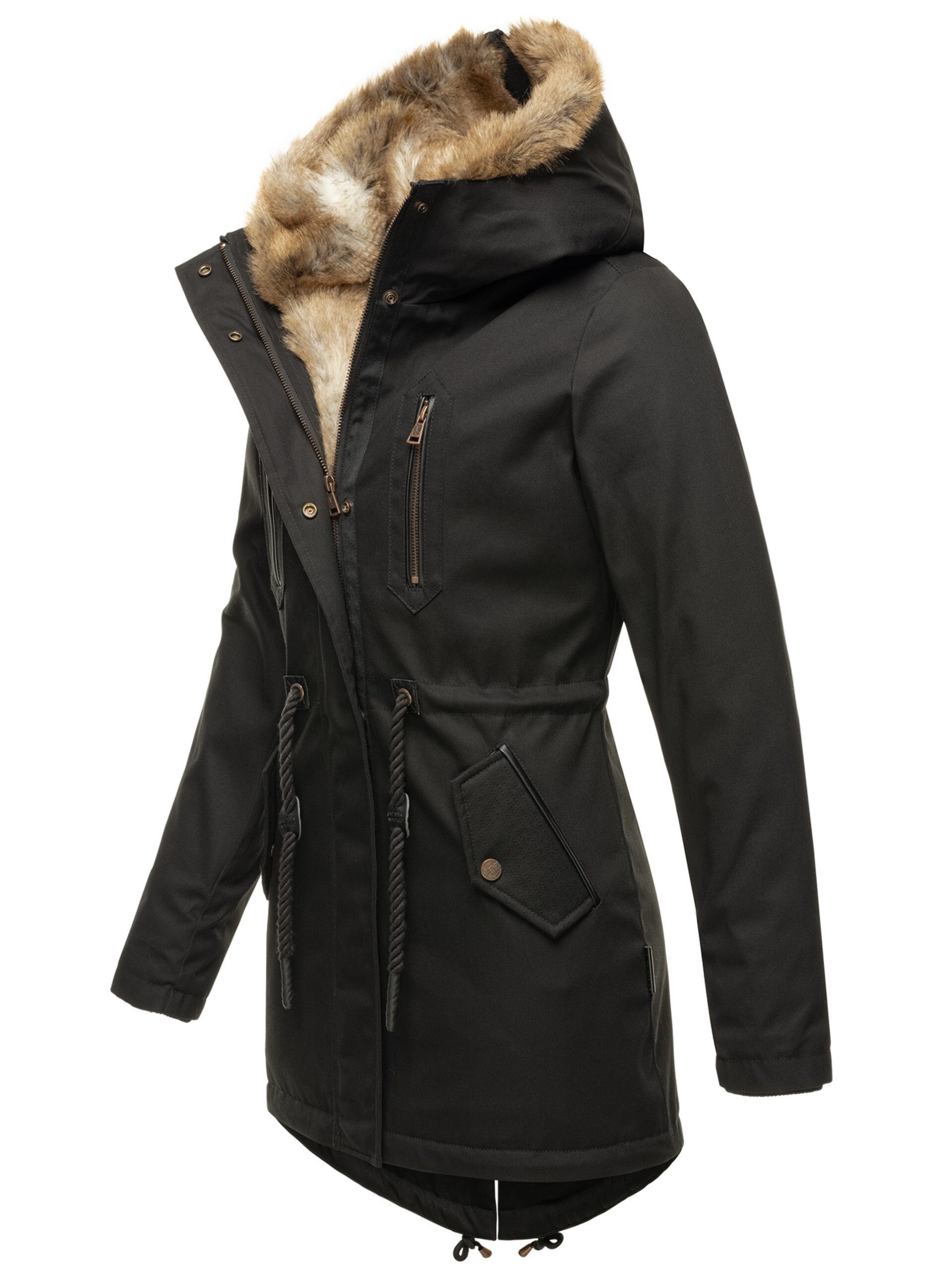 Navahoo Winterjacke Diamond Designer Winterjacke mit Teddyfell gefüttert günstig online kaufen