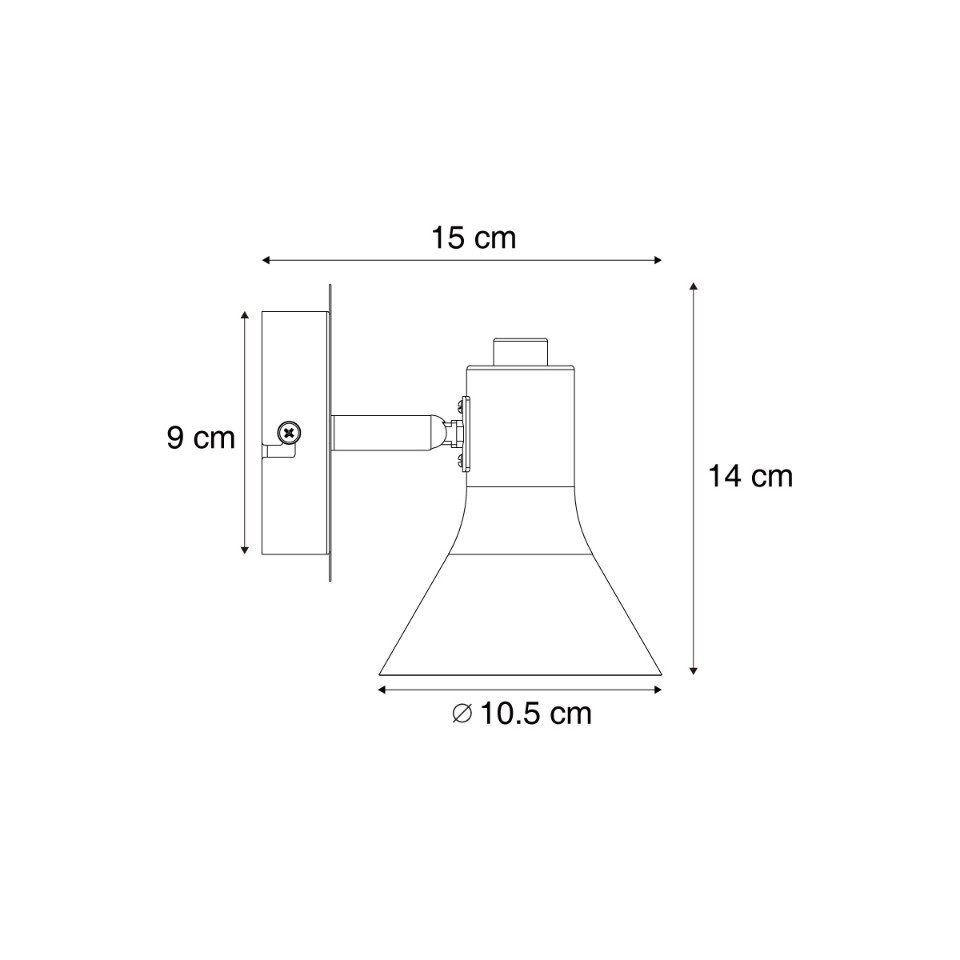 Qazqa LED Aufbaustrahler Magno, ohne Leuchtmittel, Warmweiß, QAZQA Aufbau­spot, e14, Schwarz, Stahl, Modern