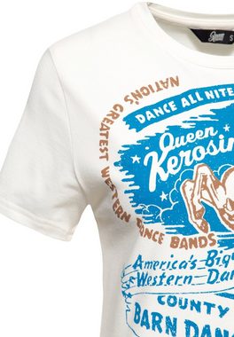 QueenKerosin T-Shirt Barn Dance mit Western-Motiv