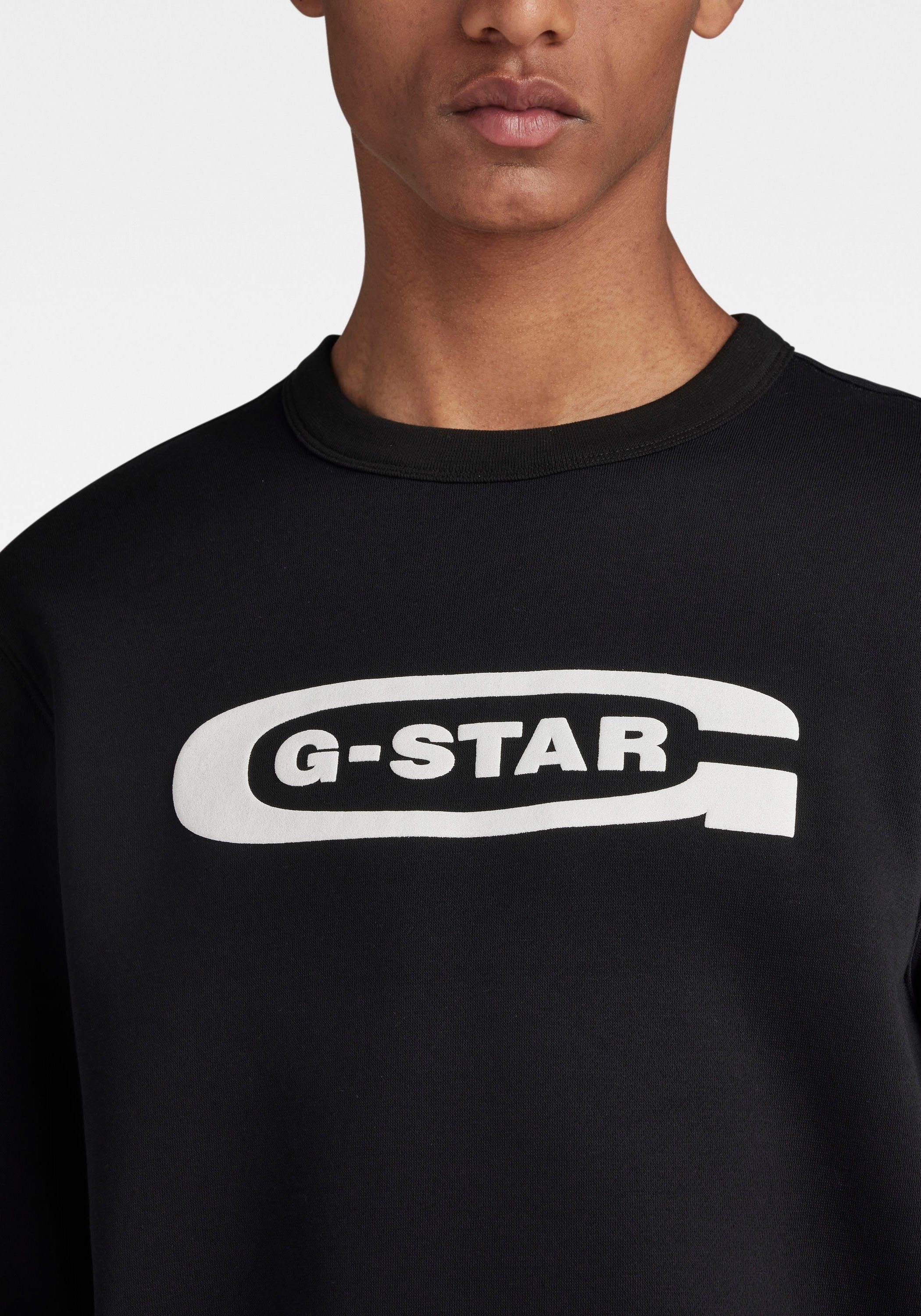 G-Star RAW dk sw Old black logo Sweatshirt r school